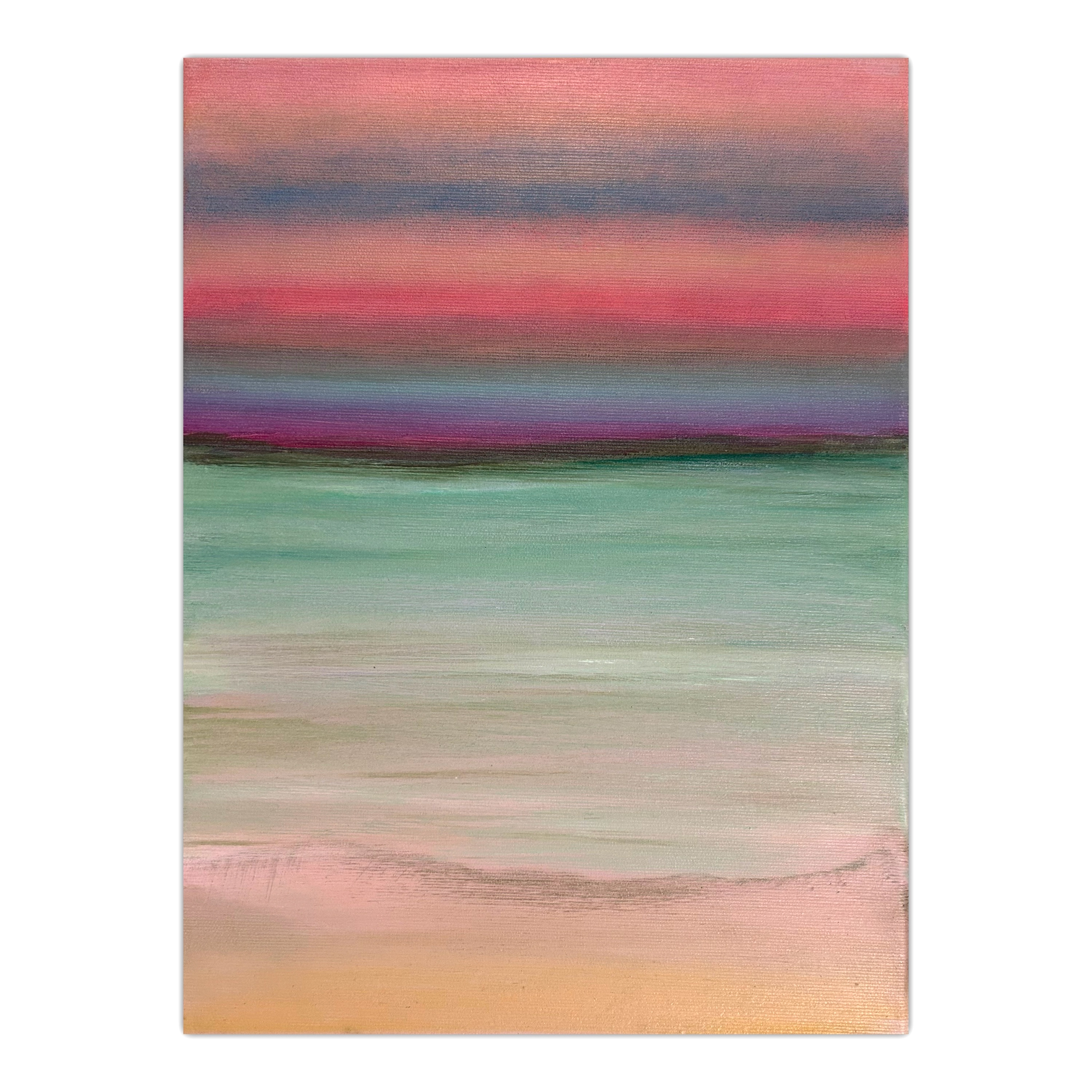 Maleri, "Beach Hues" , 30 x 40cm, akryl og pastelkridt på lærred