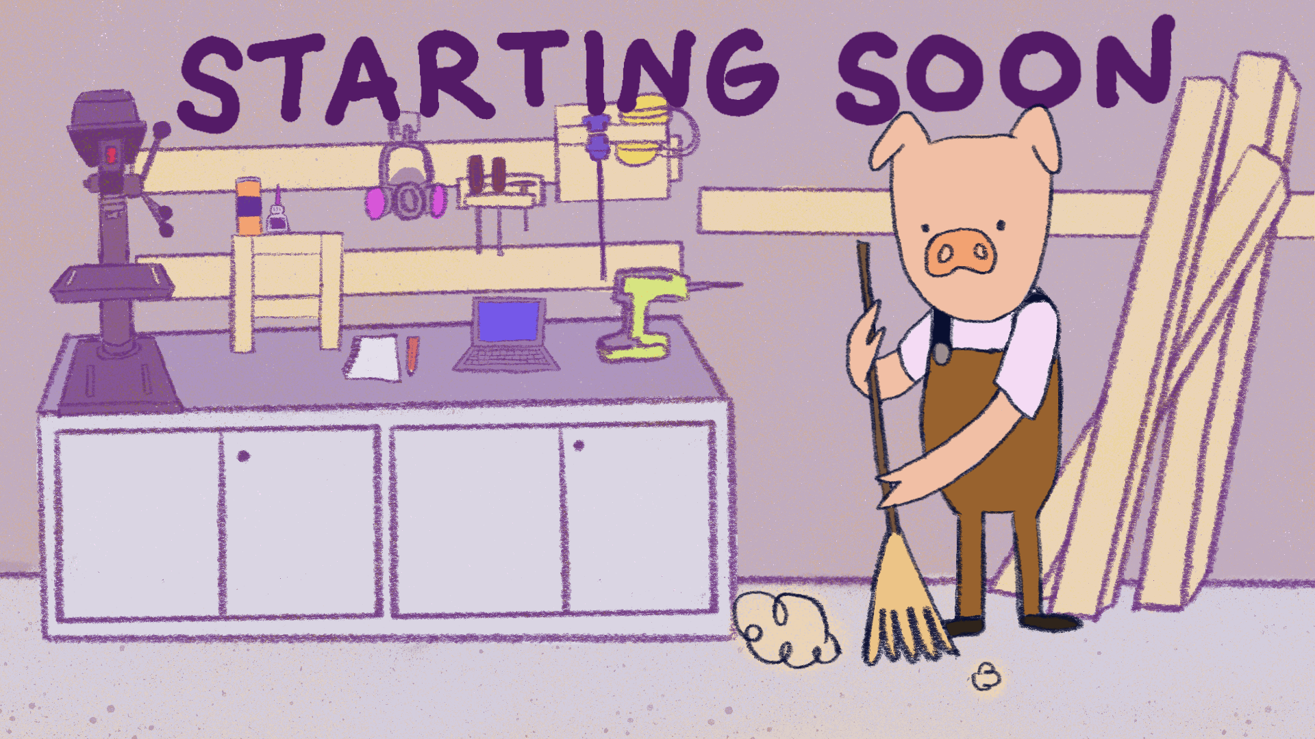 Starting soon screen for sporkypig_ on Twitch
