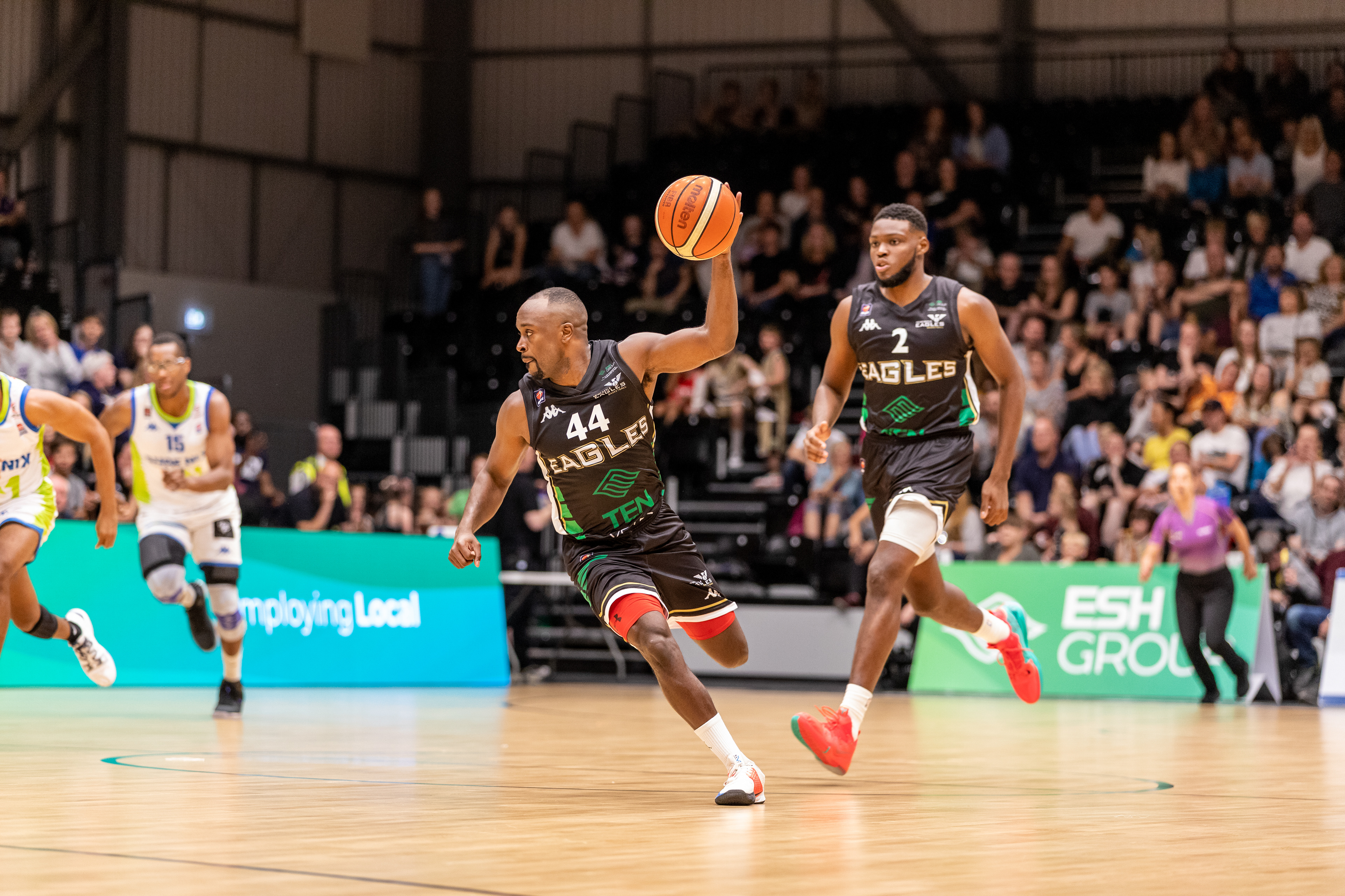 Professional sports brand film for Esh Group and Newcastle Eagles, featuring dynamic court-side motion.