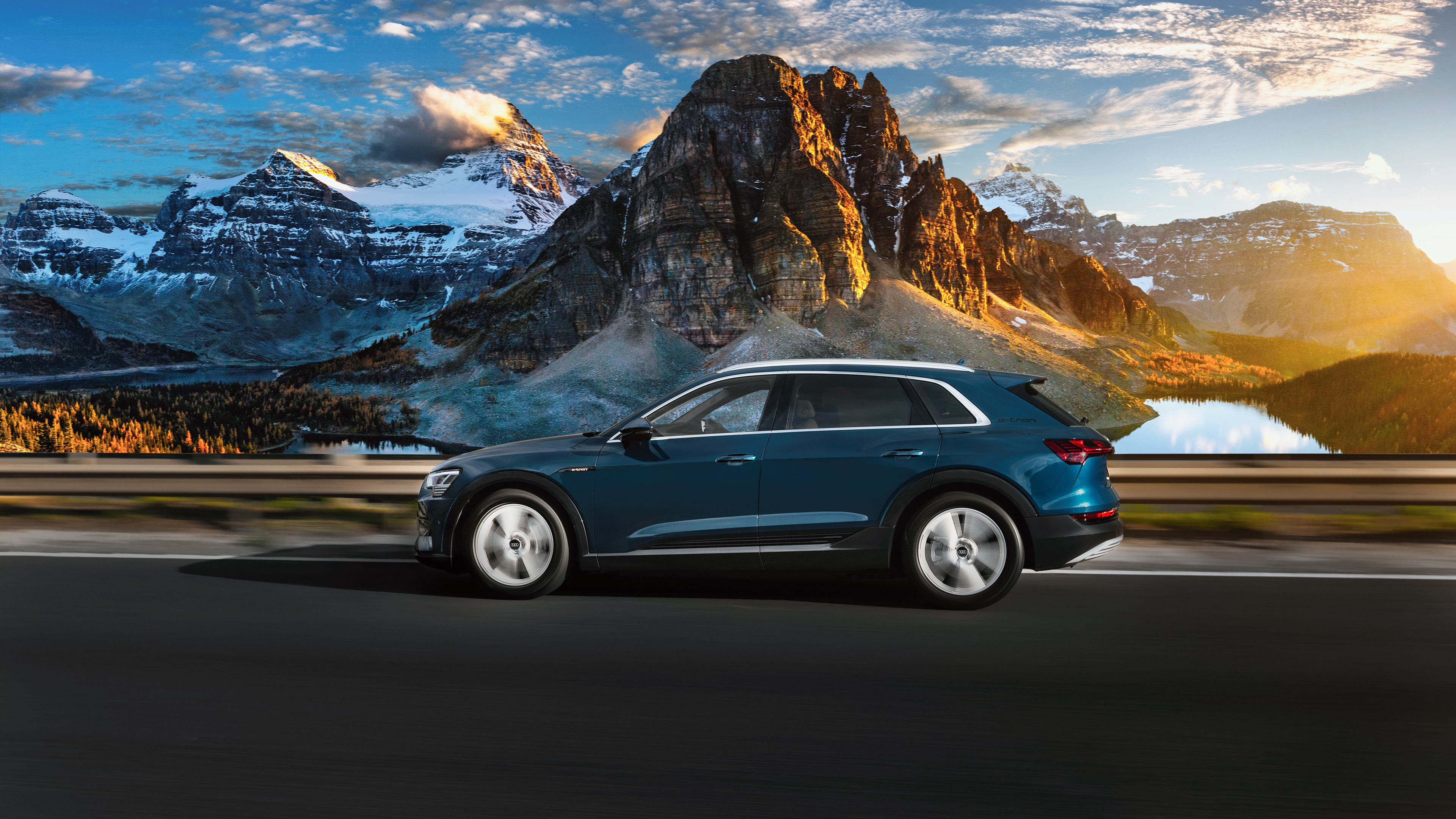 Minimalist commercial cinematography for the Audi E-Tron launch, highlighting electric performance and futuristic design.