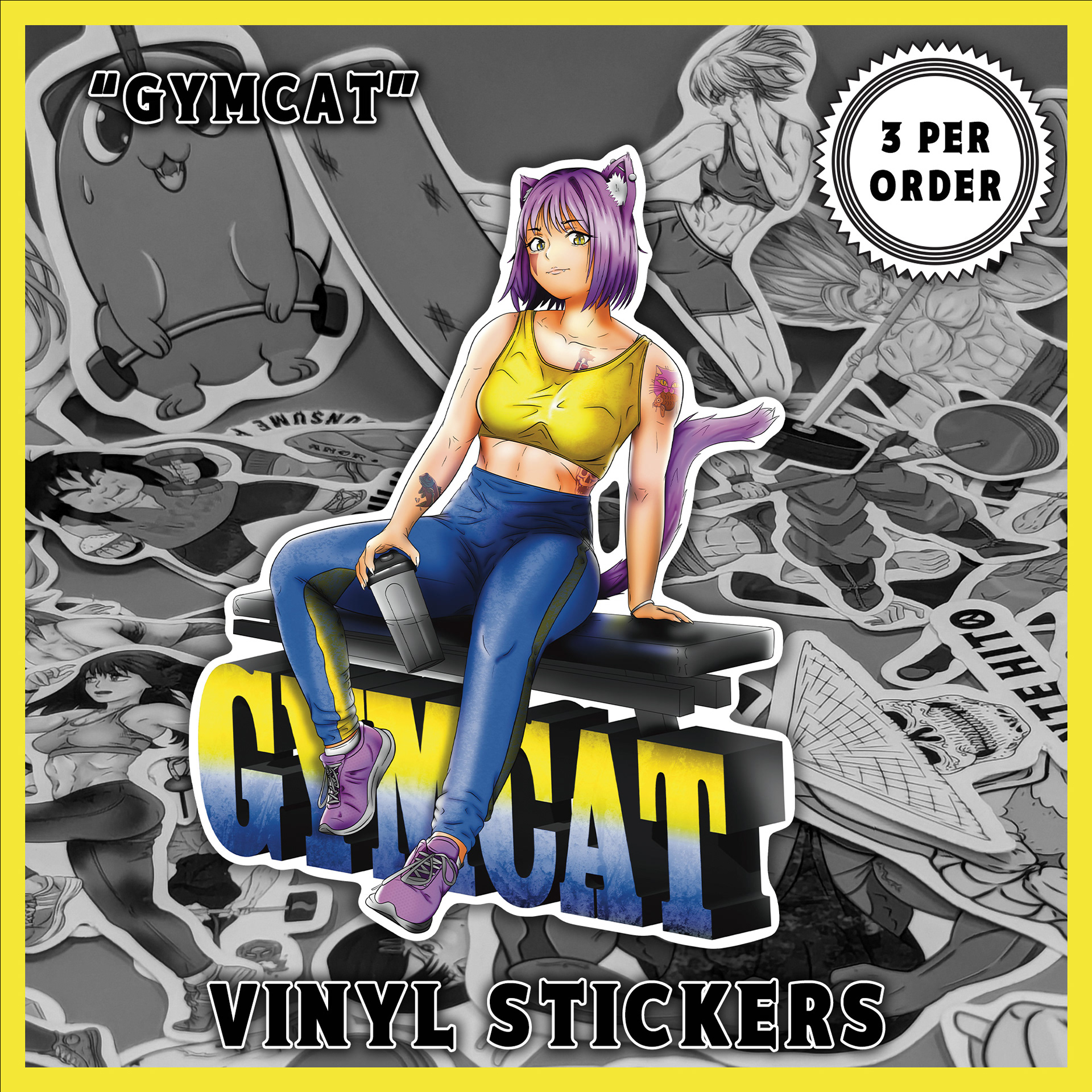 GymCat Sticker