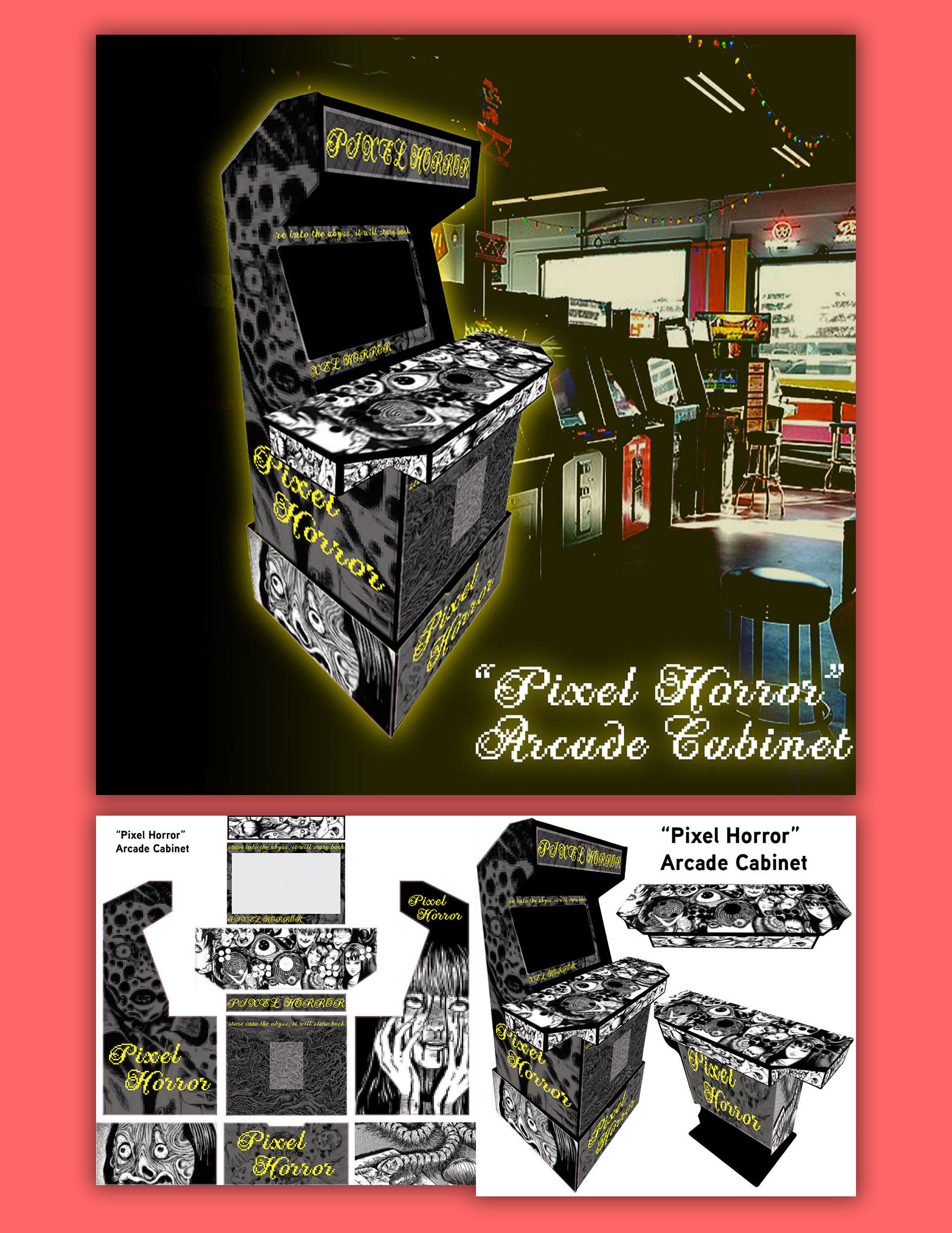 Pixel Horror Arcade Cabinet
