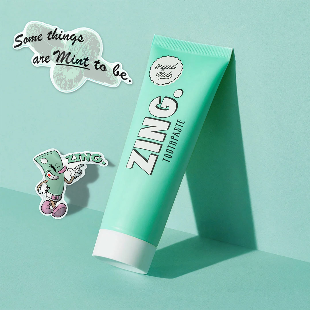ZING Toothpaste Sticker