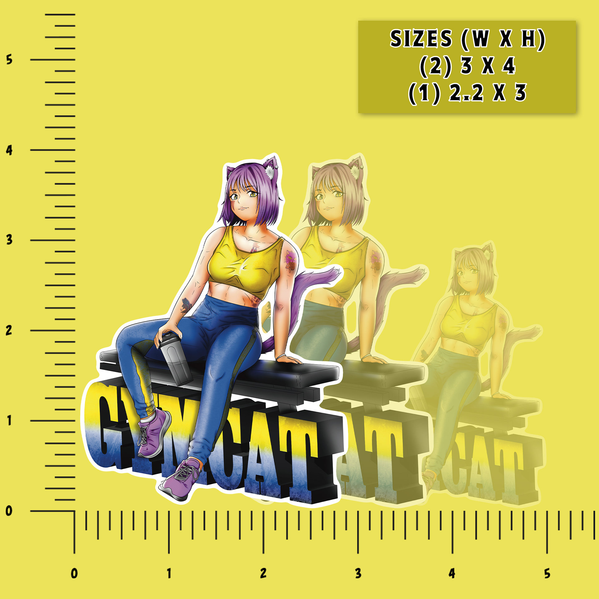 GymCat Sticker