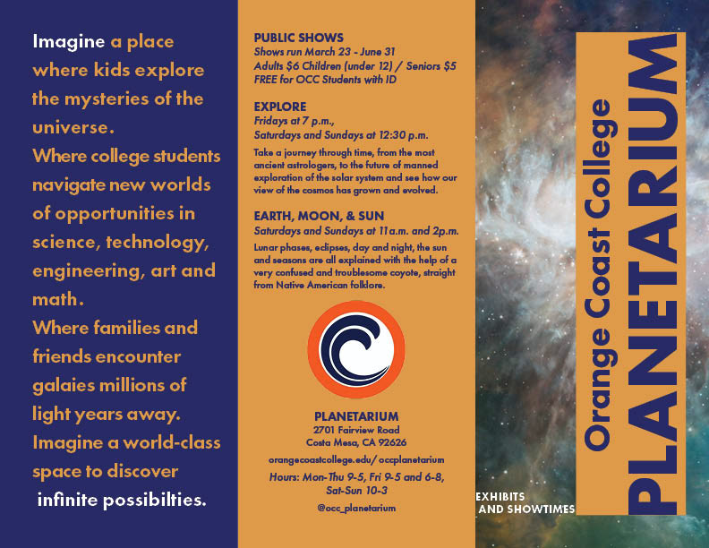 Orange Coast College Planetarium Brochure