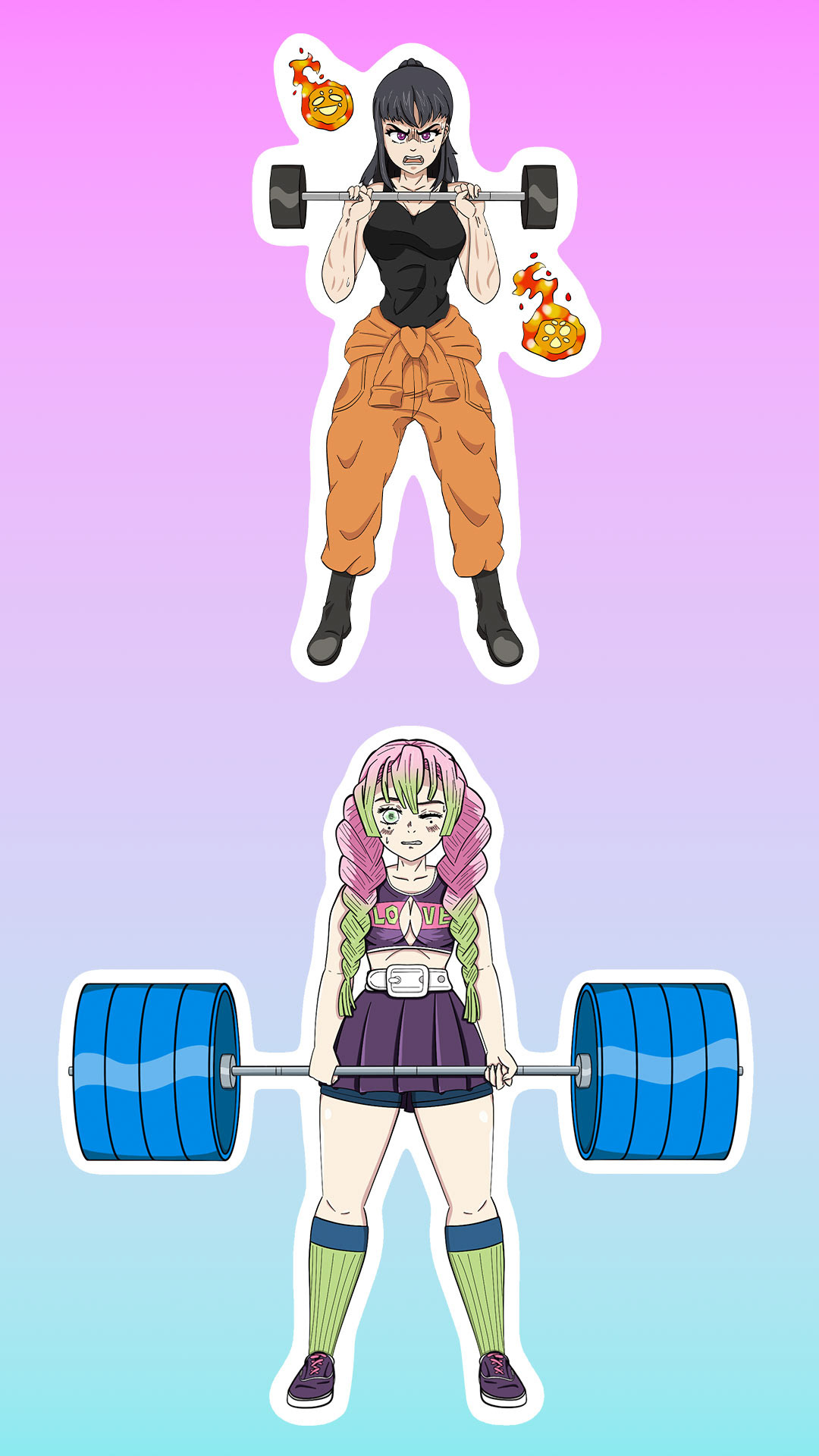 Stickers of Maki and Mitsuri