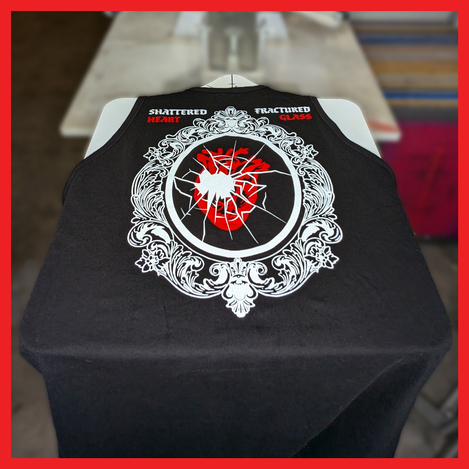 Broken Traditionally Screen Printed Shirt
