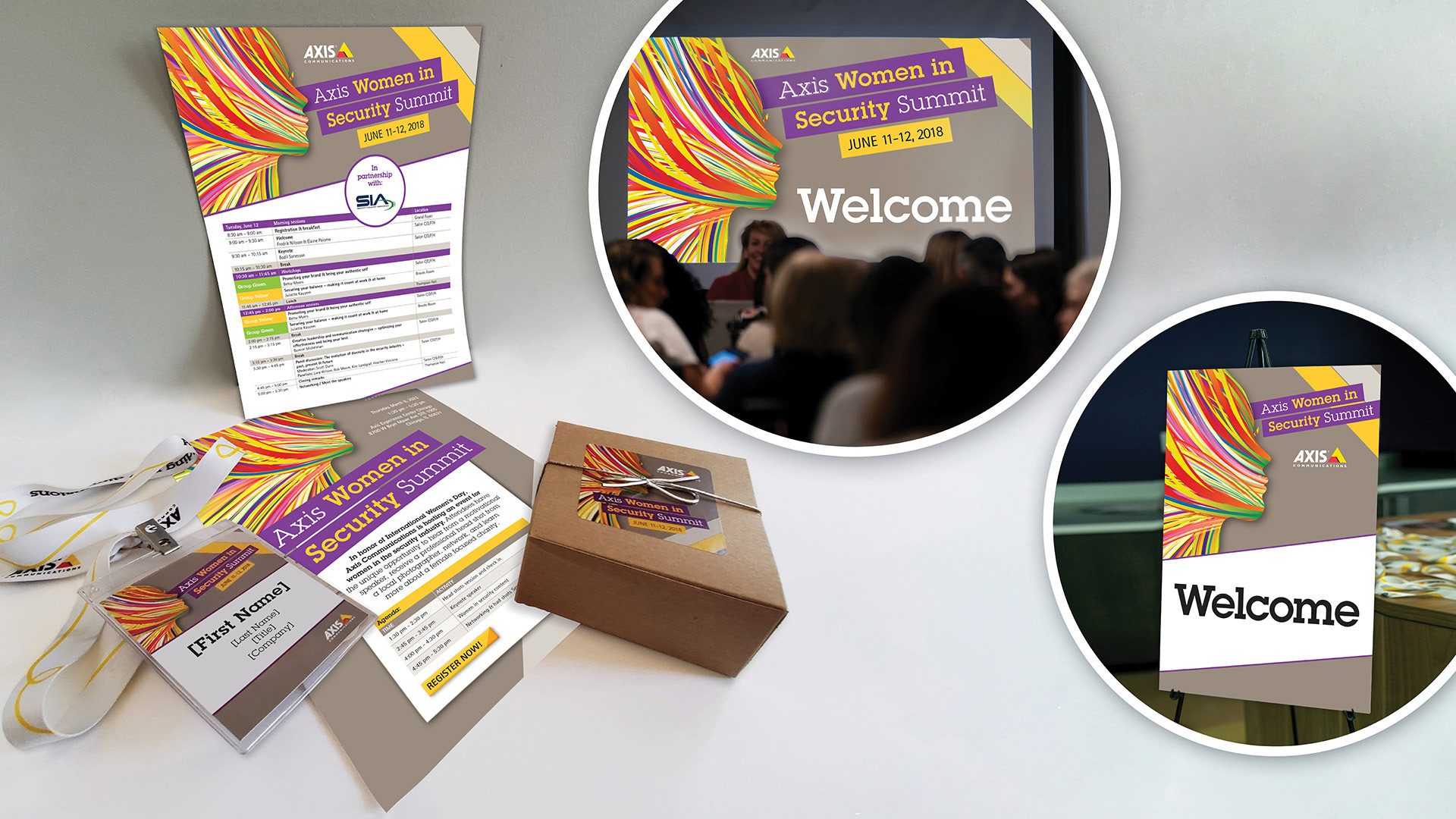 Theme and collateral design for security summit.