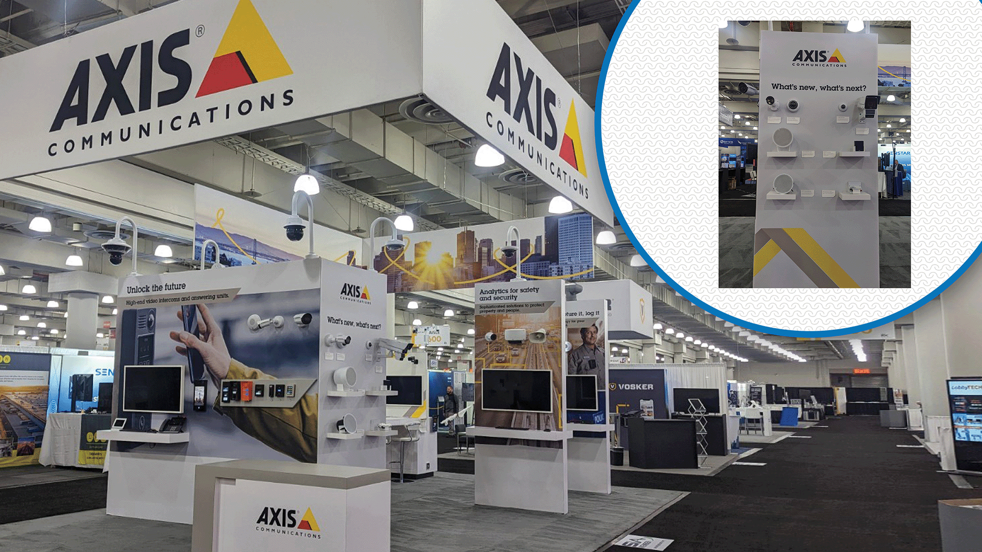 Booth graphics for exhibit at ISC East tradeshow.