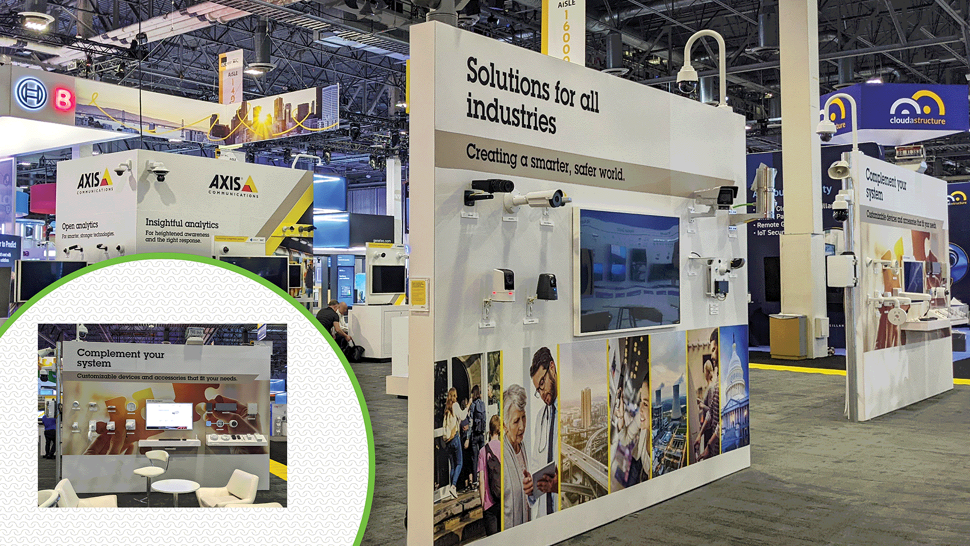 Booth graphics for exhibit at ISC West tradeshow.
