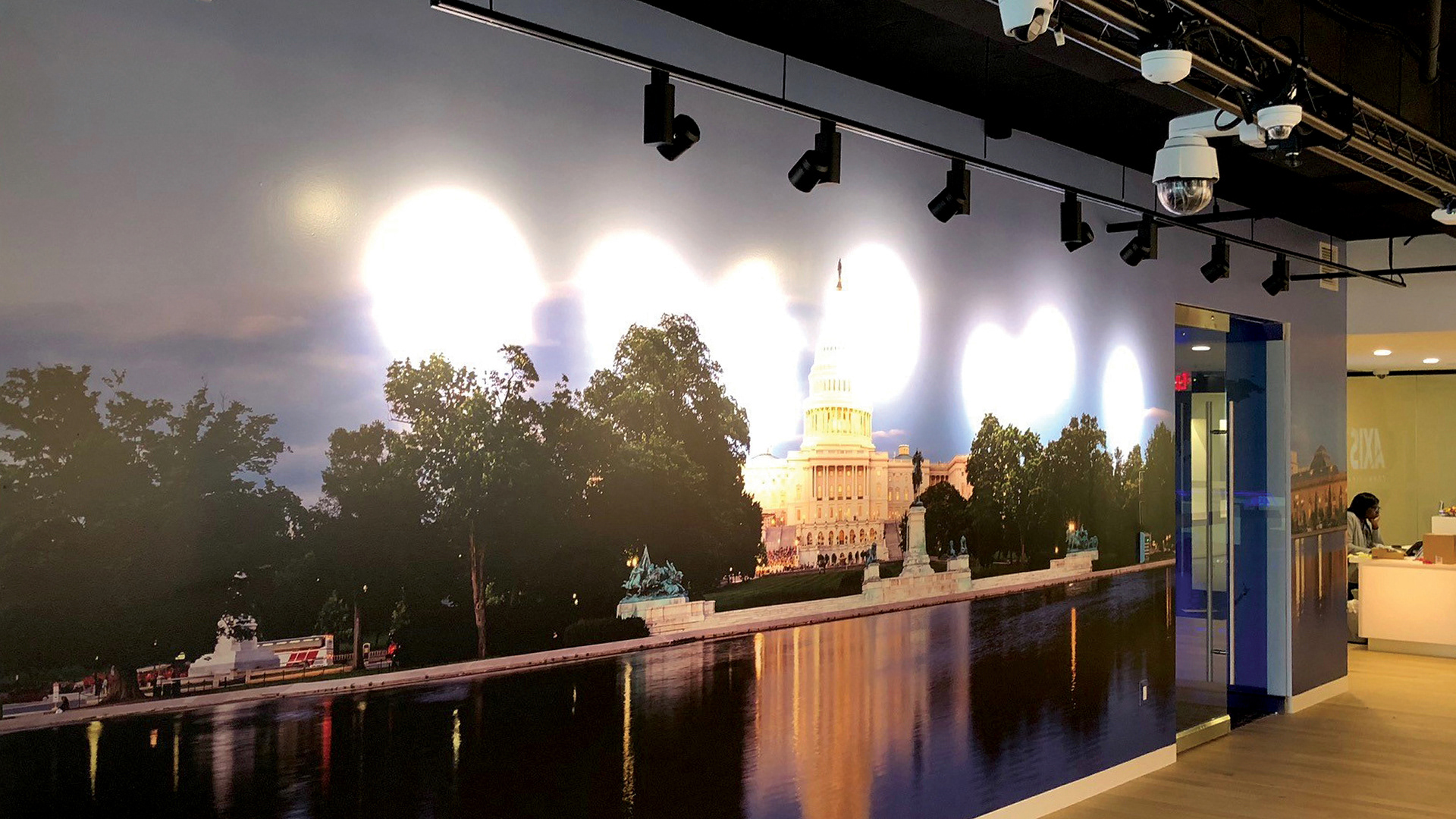 Mural for Axis Communications Washington D.C. experience center.
