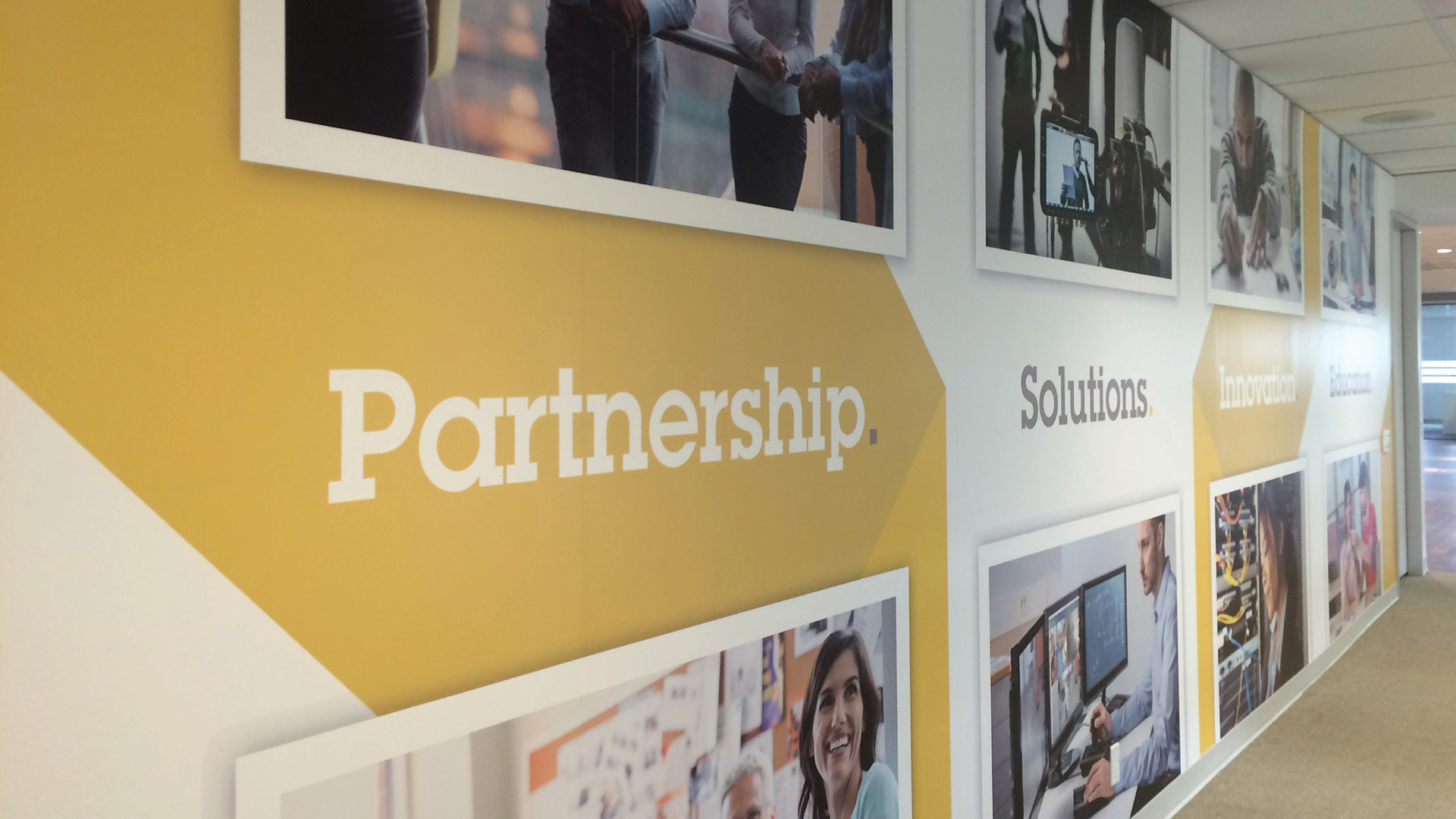 Wall graphics for Axis Communications Canada office.