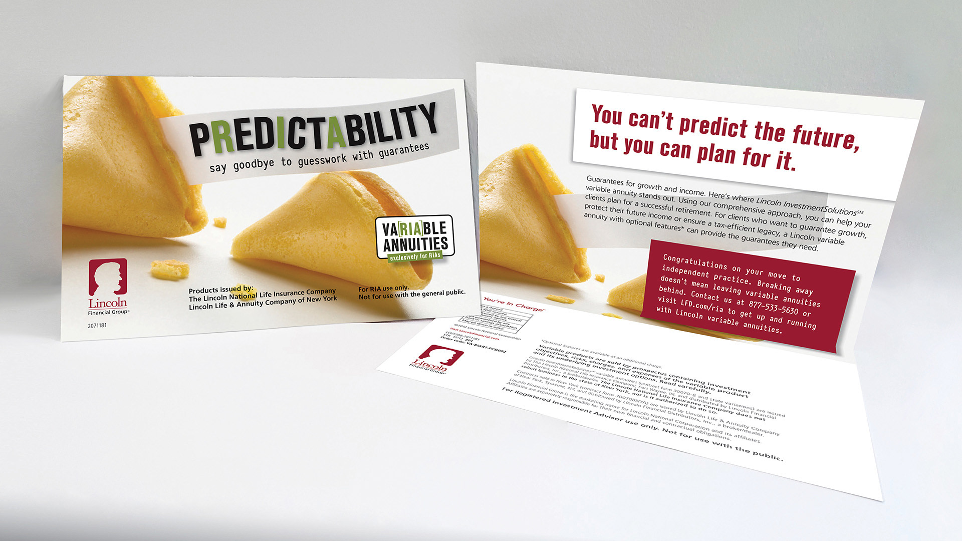 Printed direct mailer highlighting annuities.