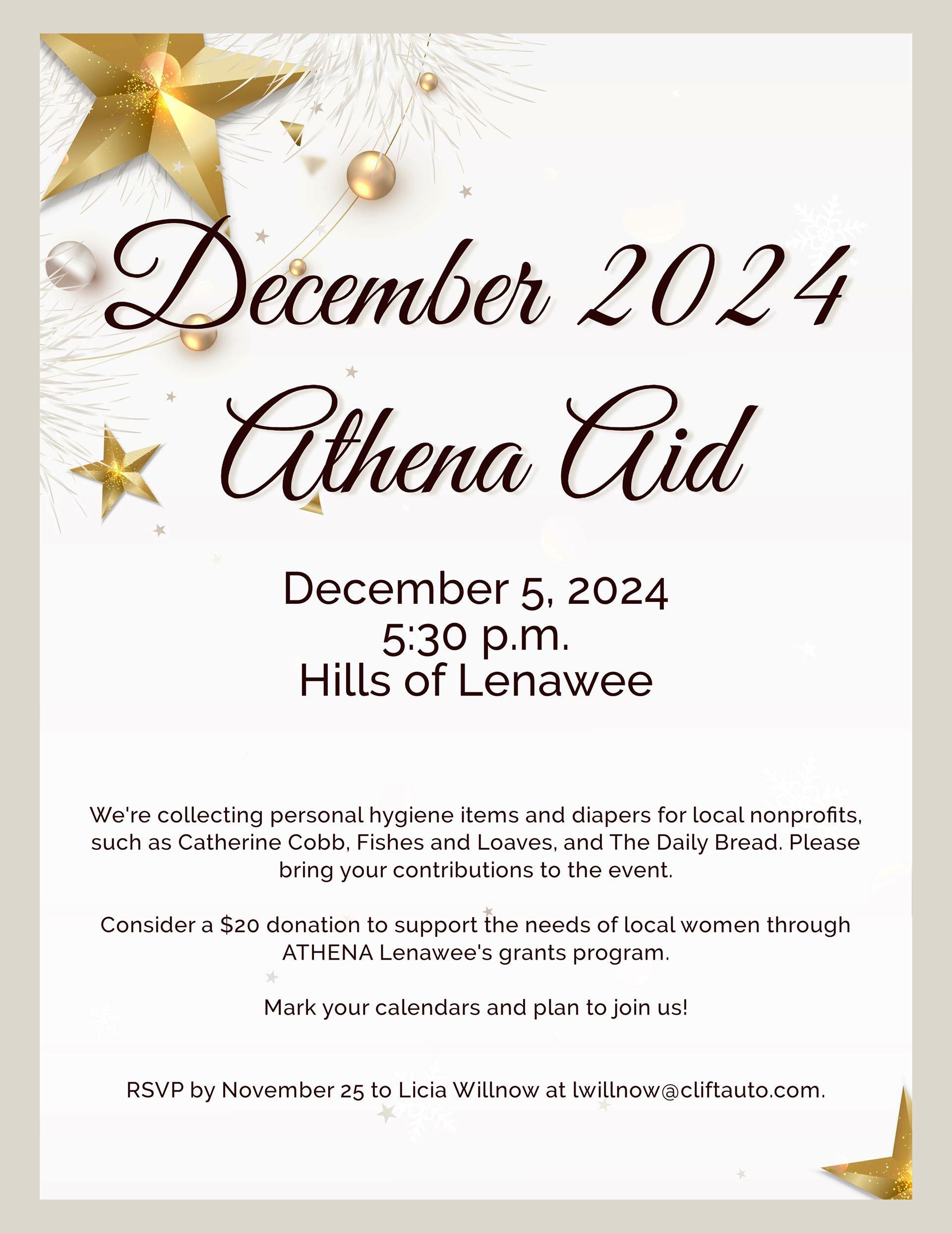 Flyer for use on website