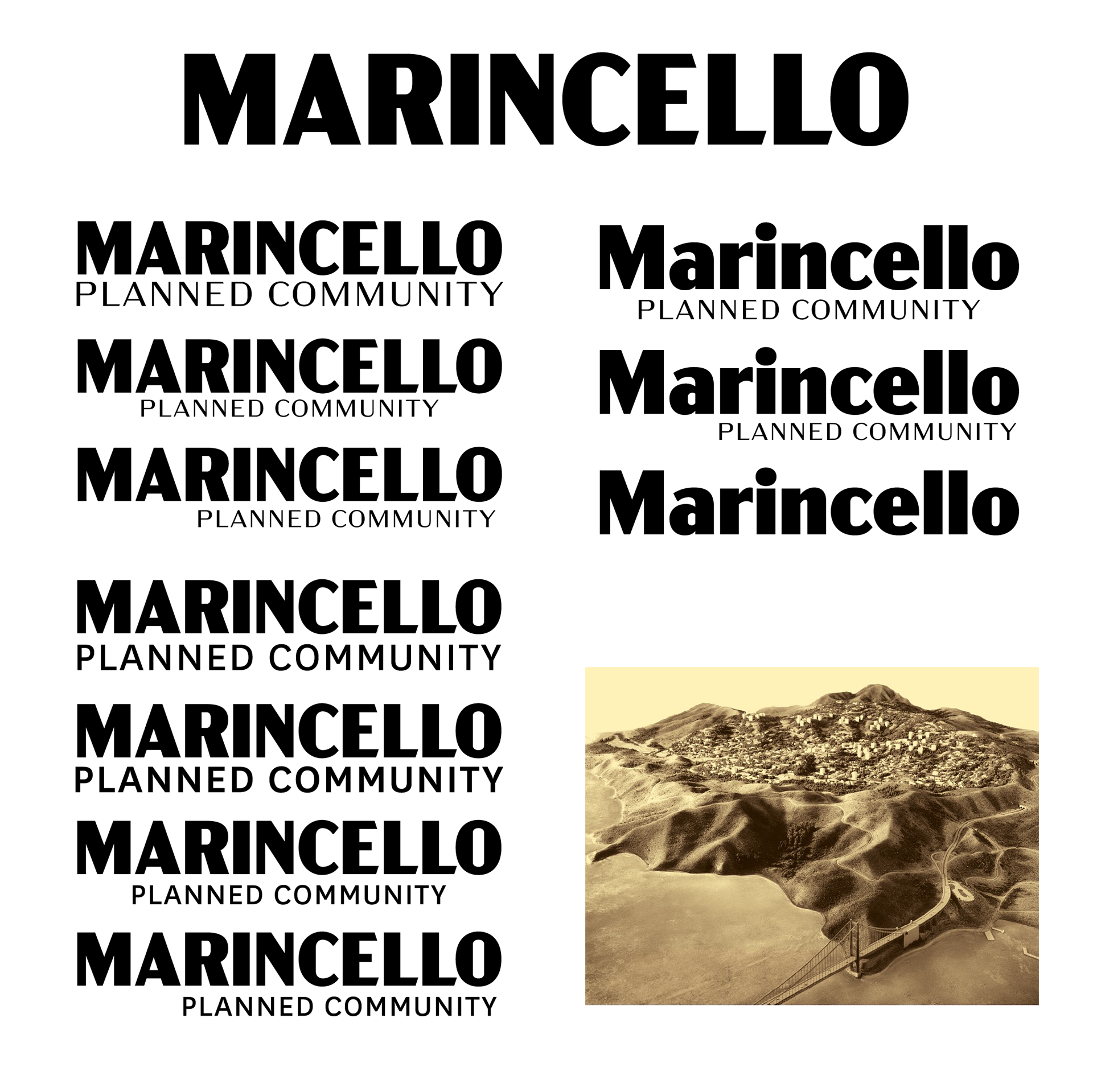Marincello logo development 1