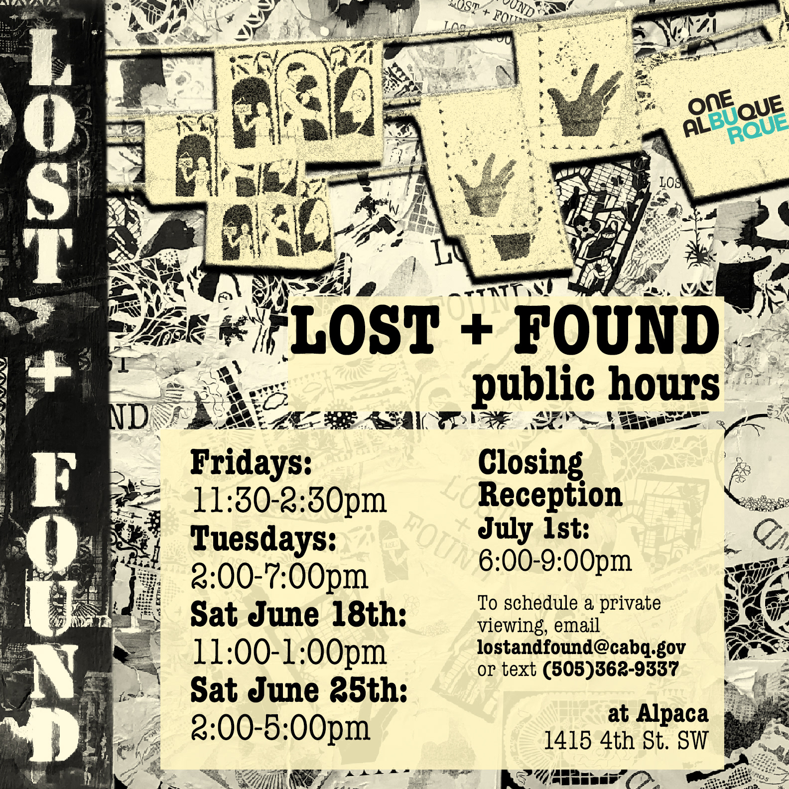 LOST + FOUND Community Art Exhibition Instagram promotion 1