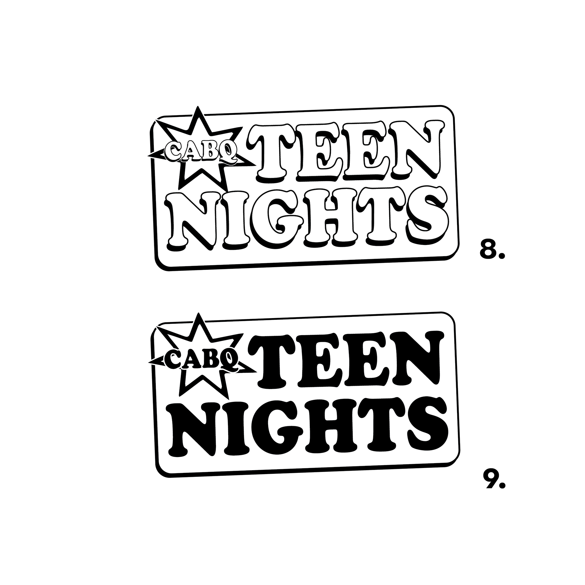 Teen Nights Logo Development 3