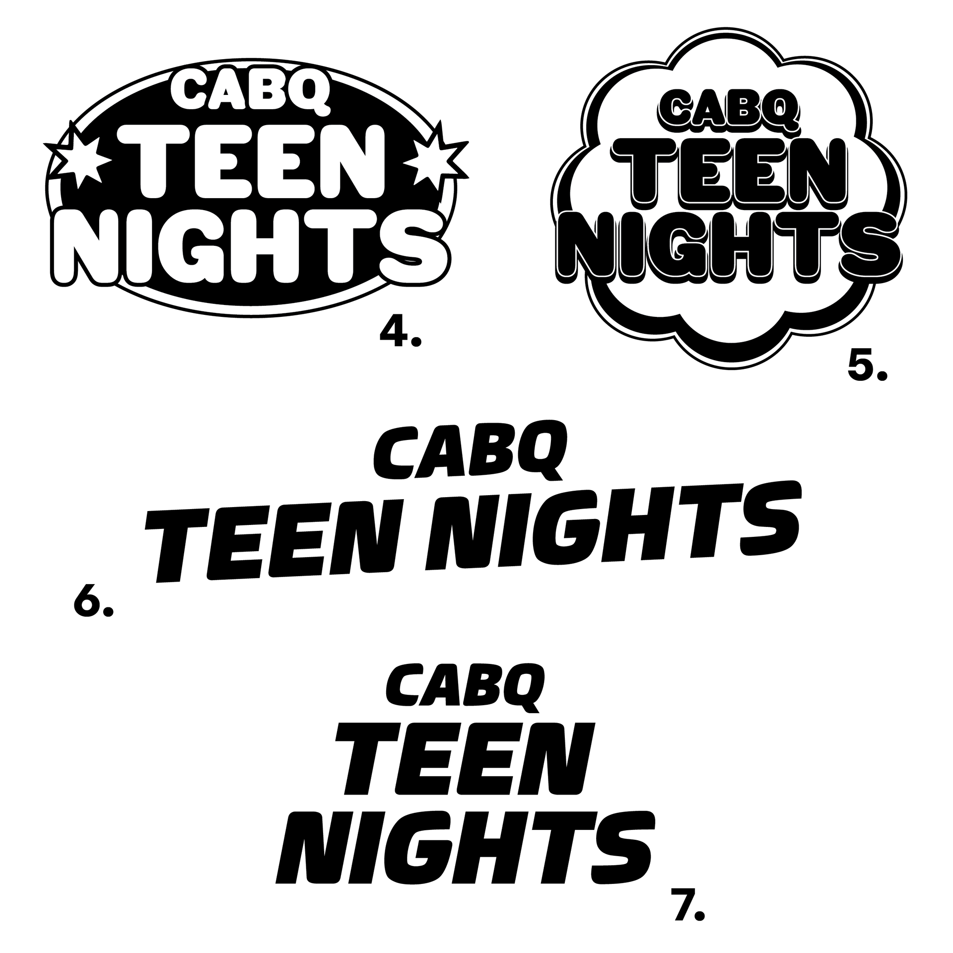 Teen Nights Logo Development 4