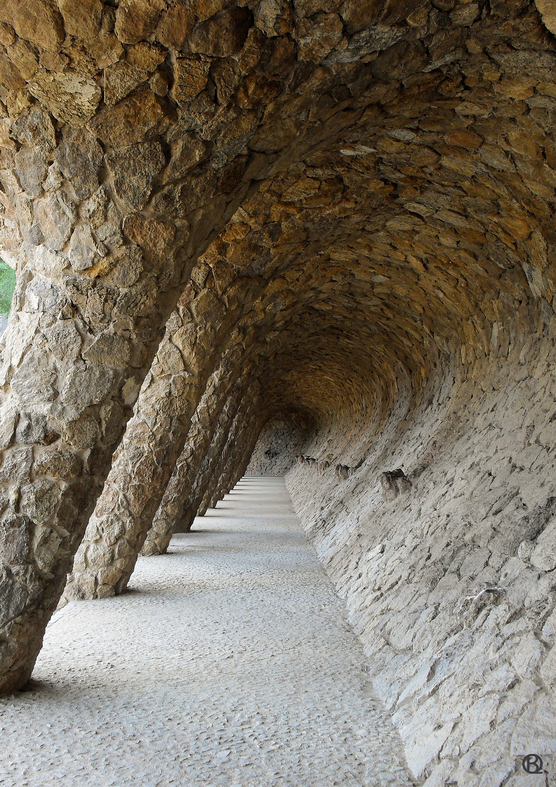 Original photographic print from own photograph from the works of Antoni Gaudi in Park Güell, Barcelona, by Blue Quartz Design