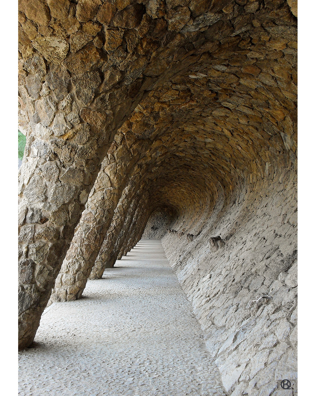 Original photographic print from own photograph from the works of Antoni Gaudi in Park Güell, Barcelona, by Blue Quartz Design