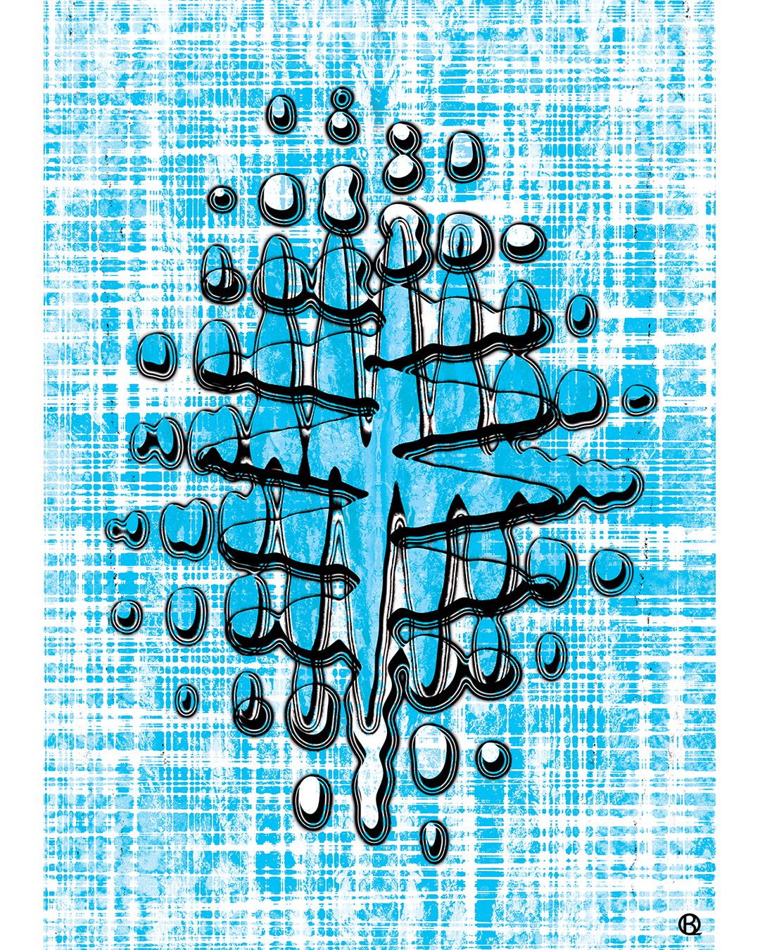 Comfortably Numb - Abstract Wall Art available in various sizes from A5 to A1.  By Blue Quartz Design.