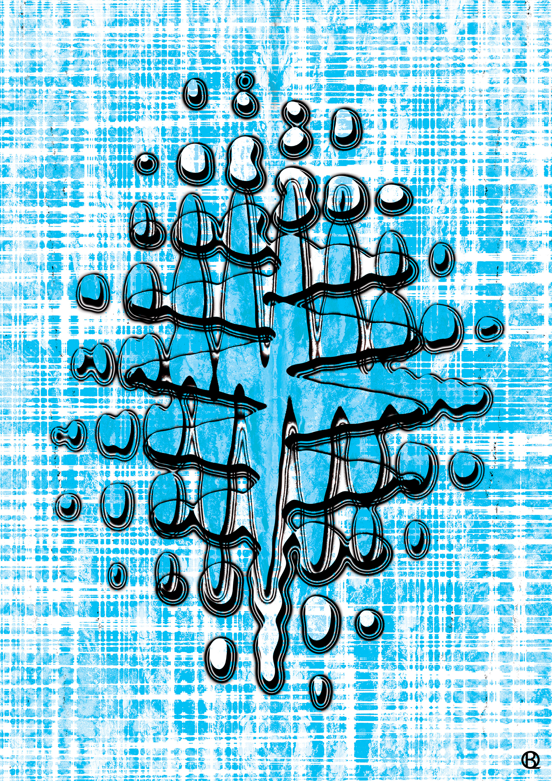 Comfortably Numb - Abstract Wall Art available in various sizes from A5 to A1.  By Blue Quartz Design.