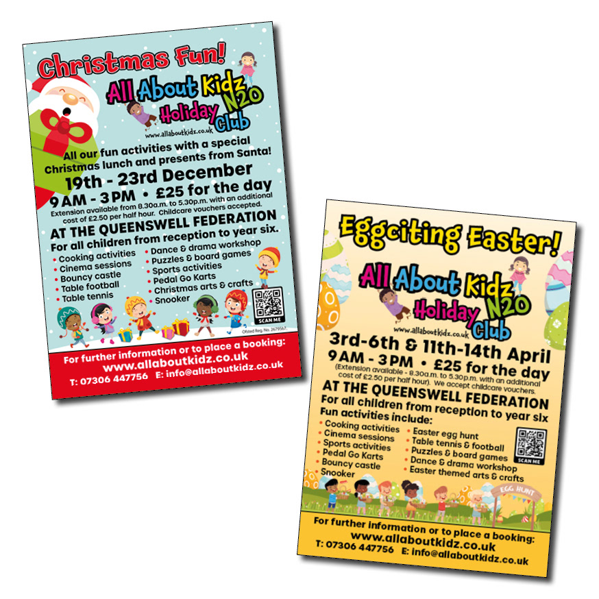 A5 Flyers designed for All About Kids N20