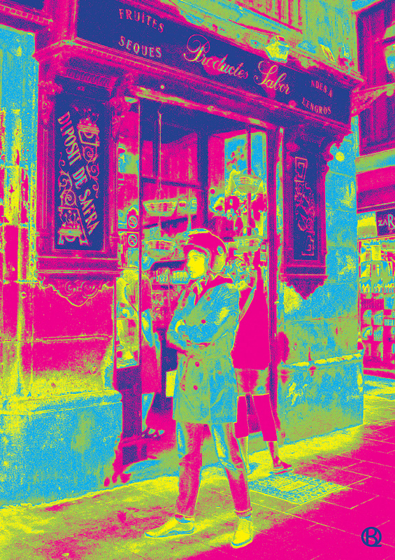 Florence Biker, original print by Blue Quartz Design