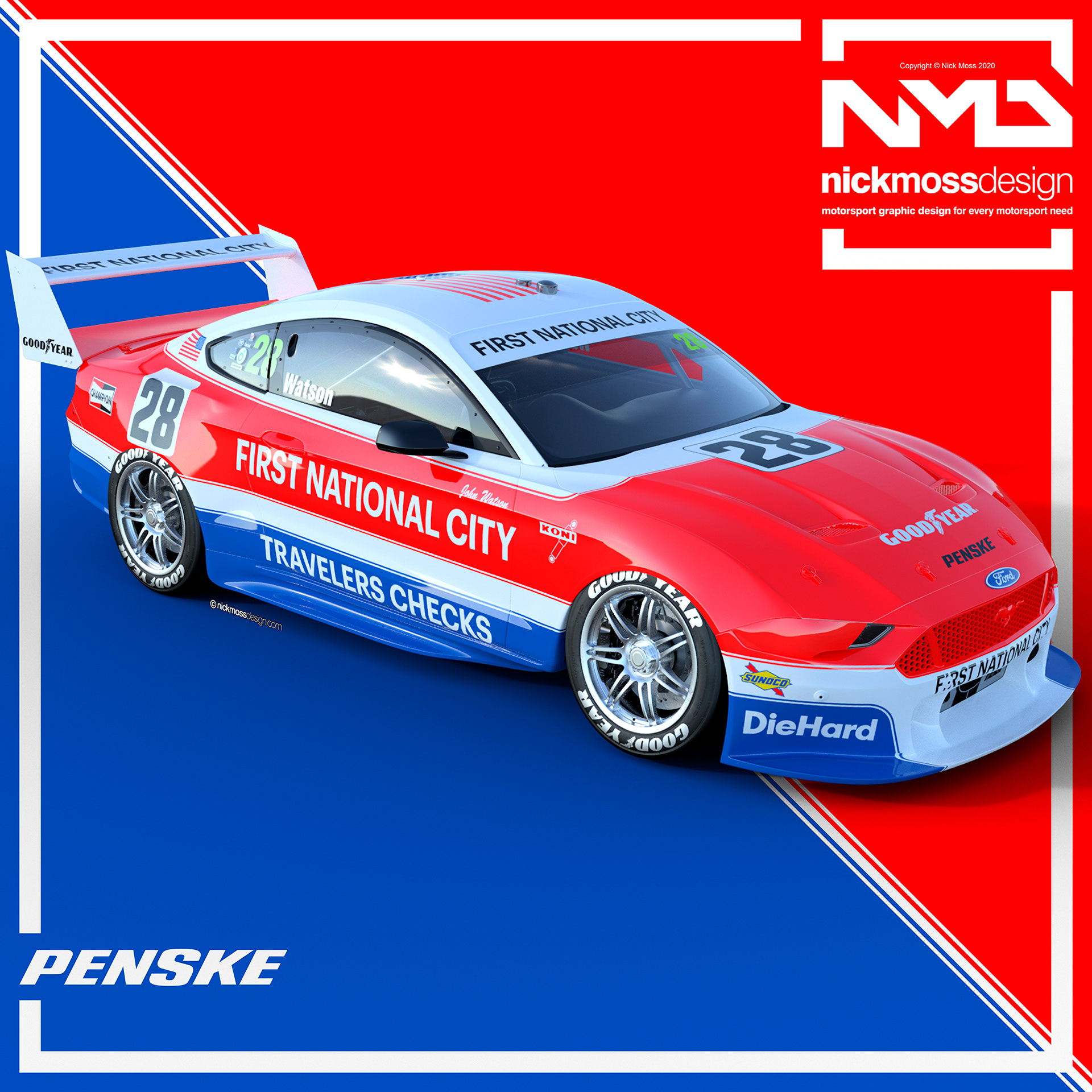 NMD nickmossdesign - PENSKE Watson F1 Supercars Tribute Livery Design
