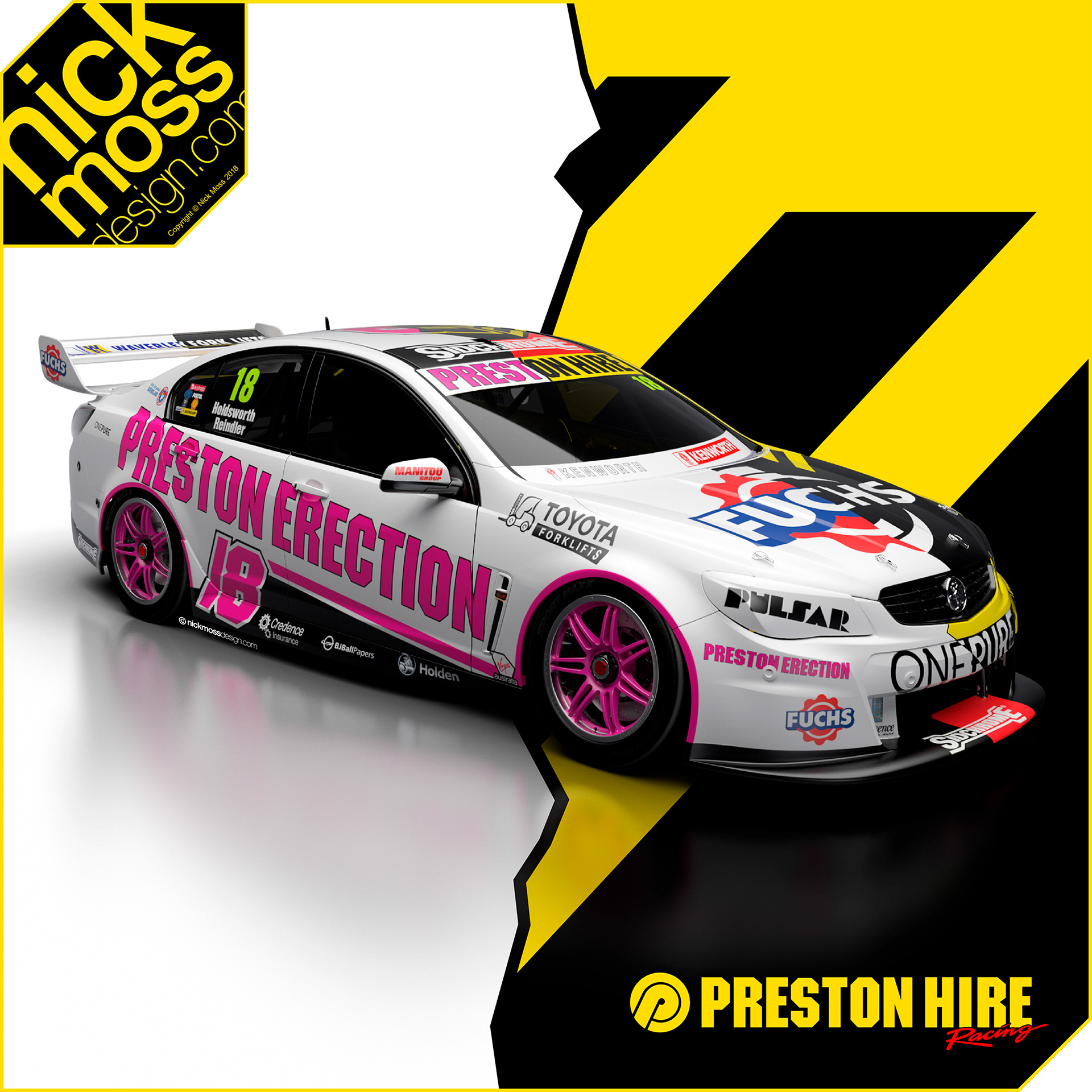 nickmossdesign - 2017 PRESTON HIRE RACING SUPERCARS LIVERY DESIGN