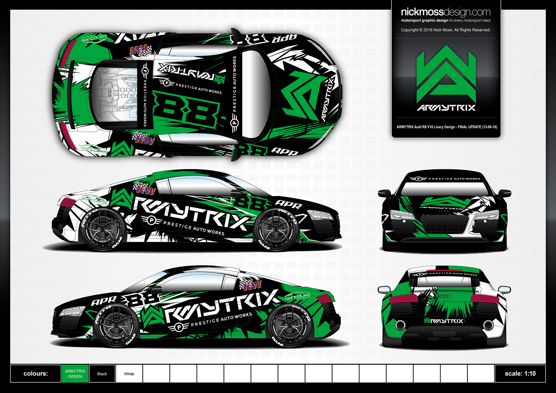 NMD nickmossdesign - AMRYTRIX Audi R8 Livery Design