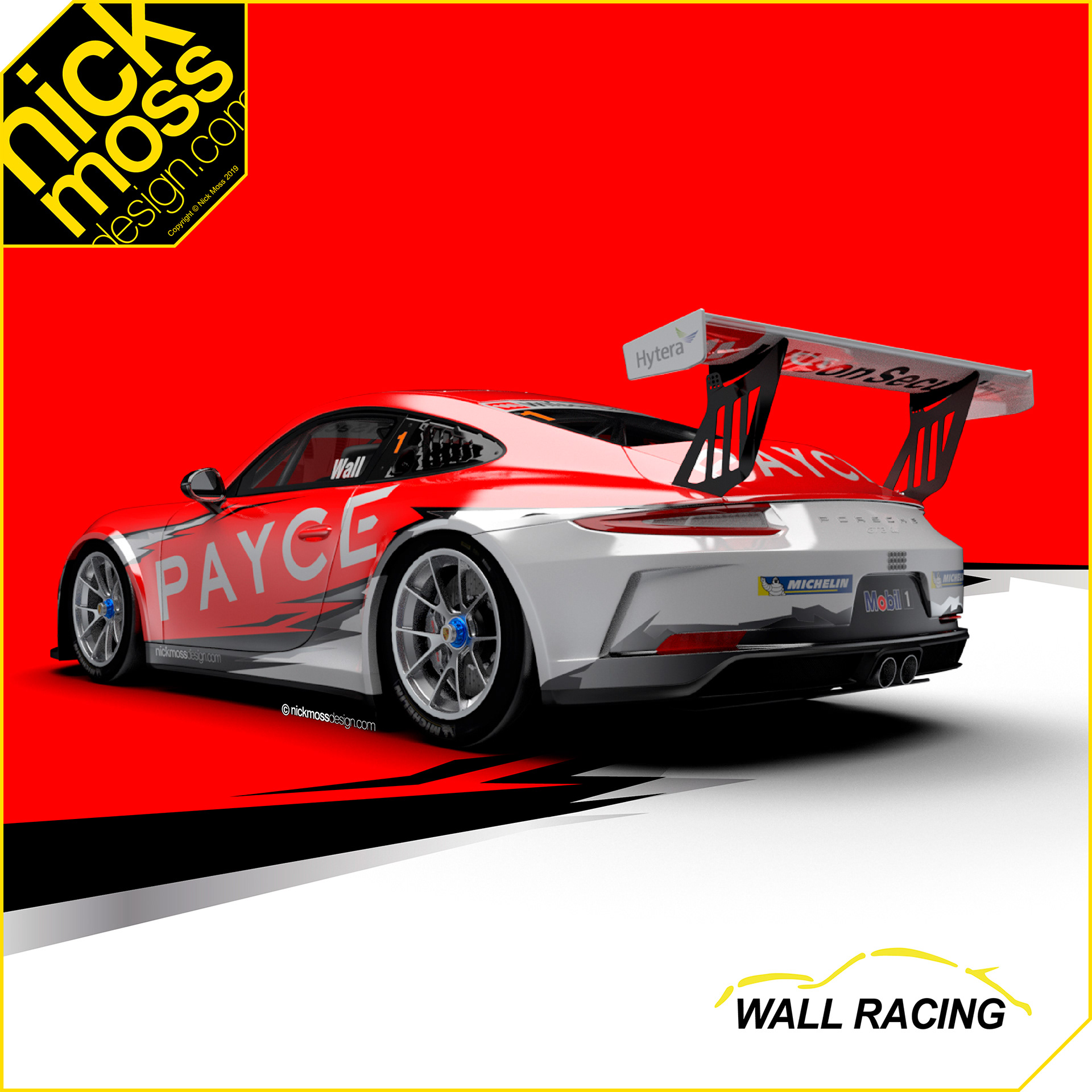 nickmossdesign - 2018 WALL RACING PAYCE Porsche Carrera Cup LIVERY DESIGN