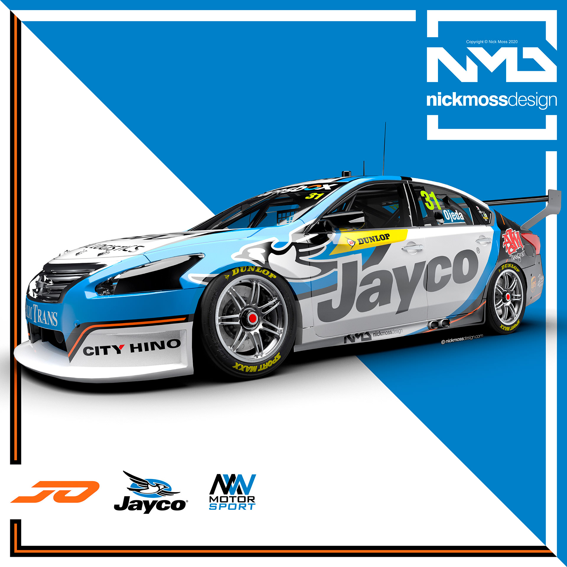 nickmossdesign - 2020 MWM JAYCO SUPERCARS LIVERY DESIGN
