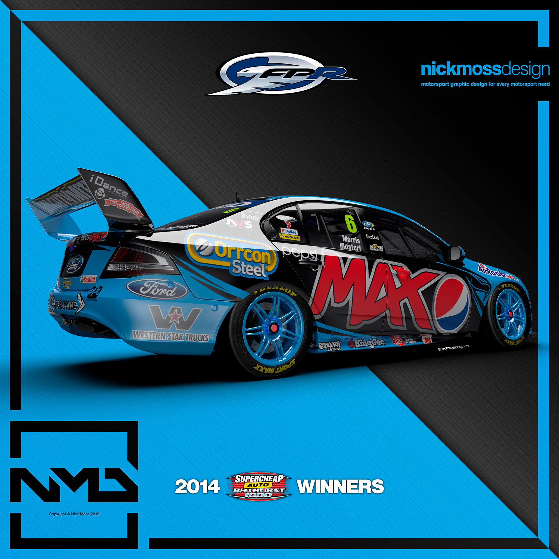 nickmossdesign - 2014 FORD PERFROMANCE RACING (FPR) PEPSI MAX SUPERCARS LIVERY DESIGN