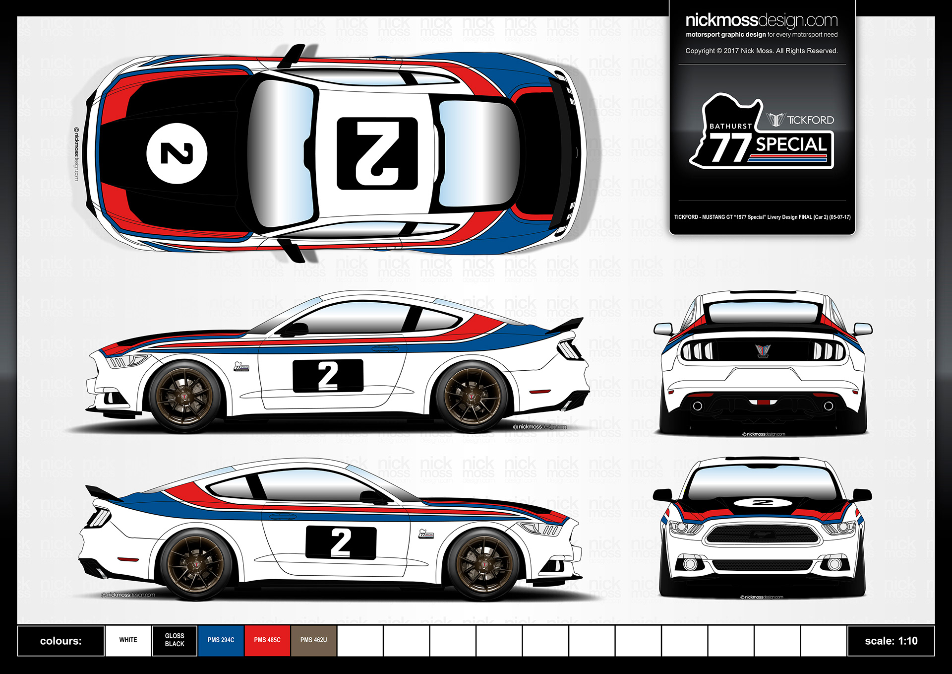 nickmossdesign - TICKFORD Bathurst 77 Livery Design Car 2