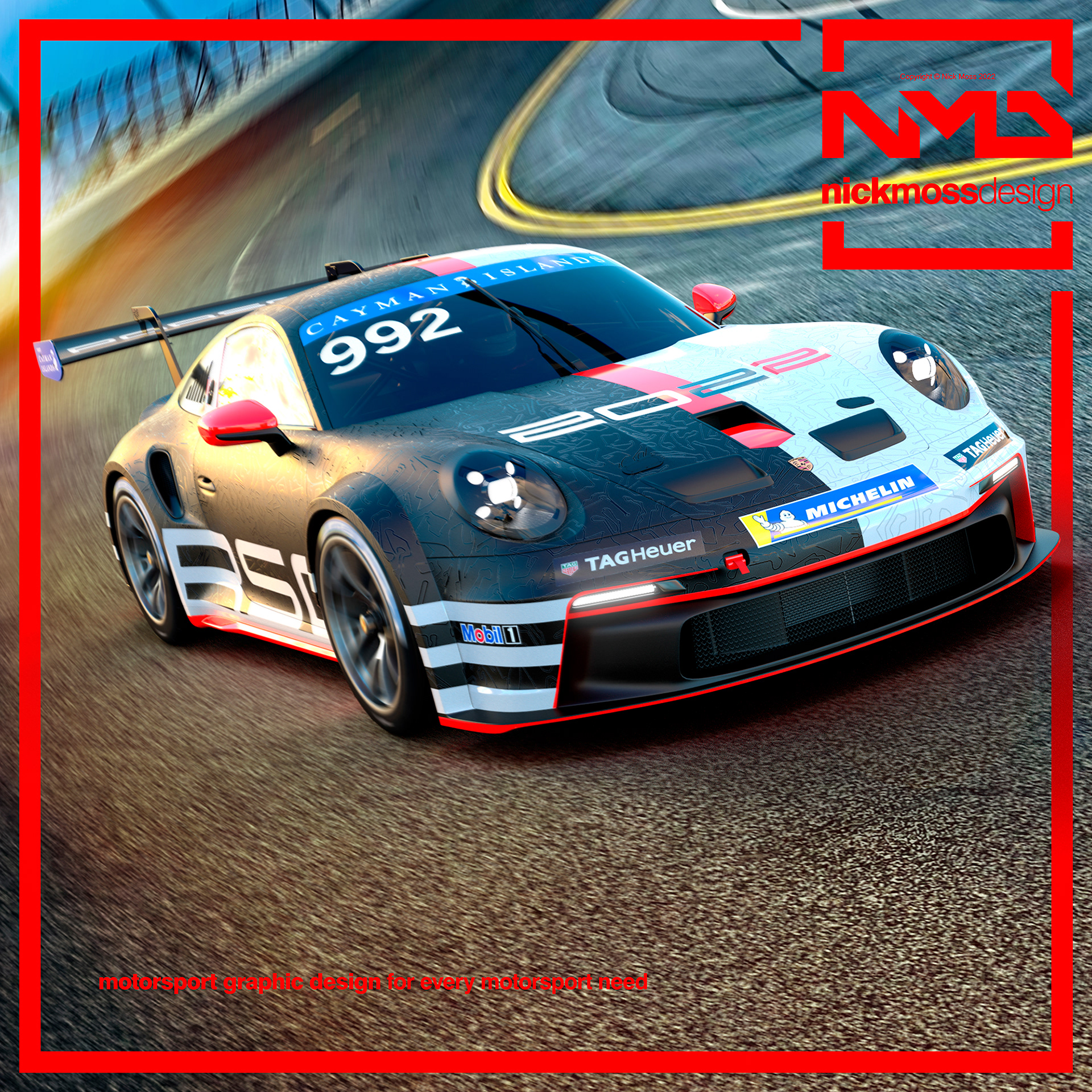NMD nickmossdesign - Porsche Motorsport North America Hero Shot Rendering