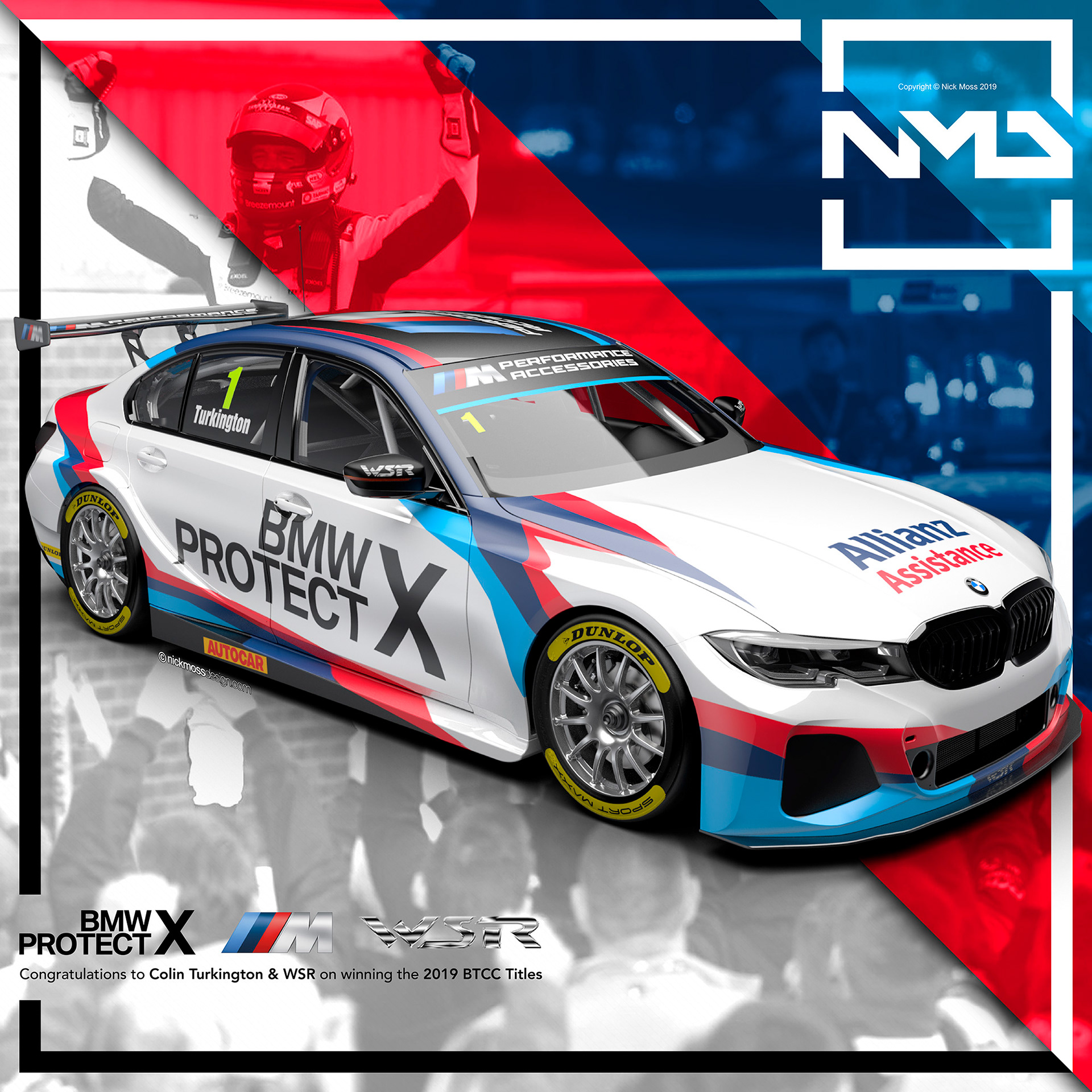 nickmossdesign - 2019 WEST SURREY RACING BMW PROTECT X BTCC LIVERY DESIGN