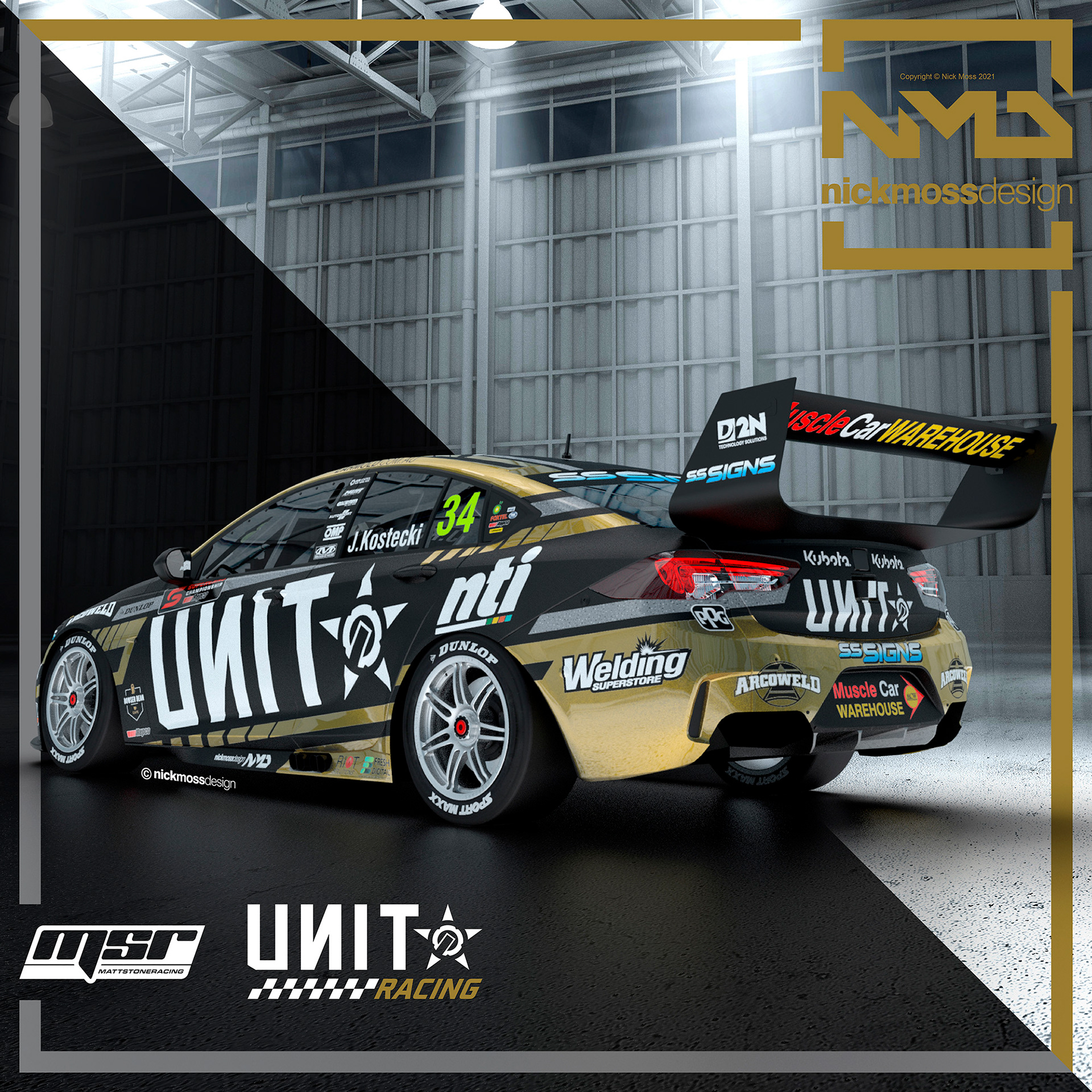 nickmossdesign - 2021 MATT STONE RACING UNIT Supercars Livery Design