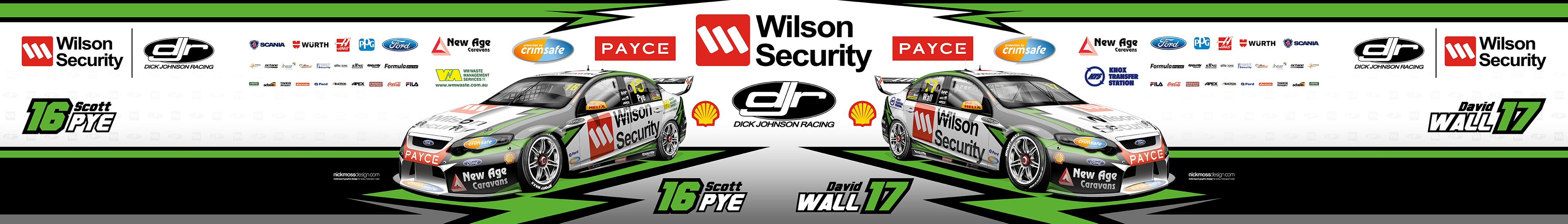 nickmossdesign - 2013 DJR WILSON SECURITY SUPERCARS PIT WALLING DESIGN