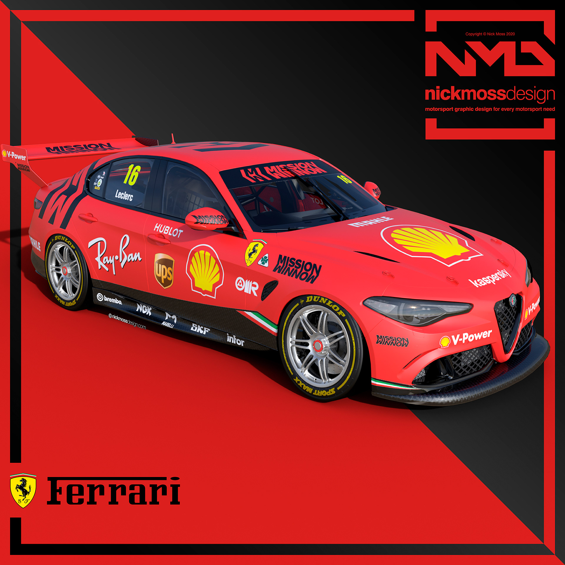 NMD nickmossdesign - FERRARI F1 ALFA Supercars Tribute Livery Design