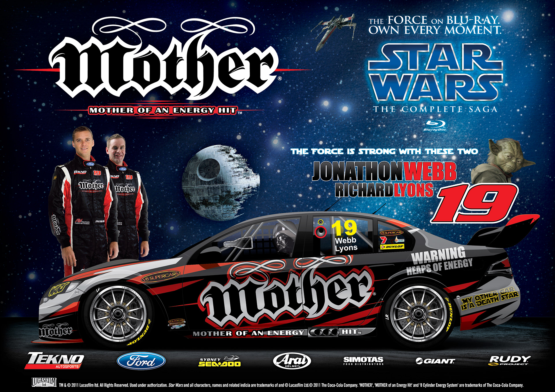 nickmossdesign - 2011 TEKNO MOTHER ENERGY DRINK SUPERCAR POSTERDESIGN