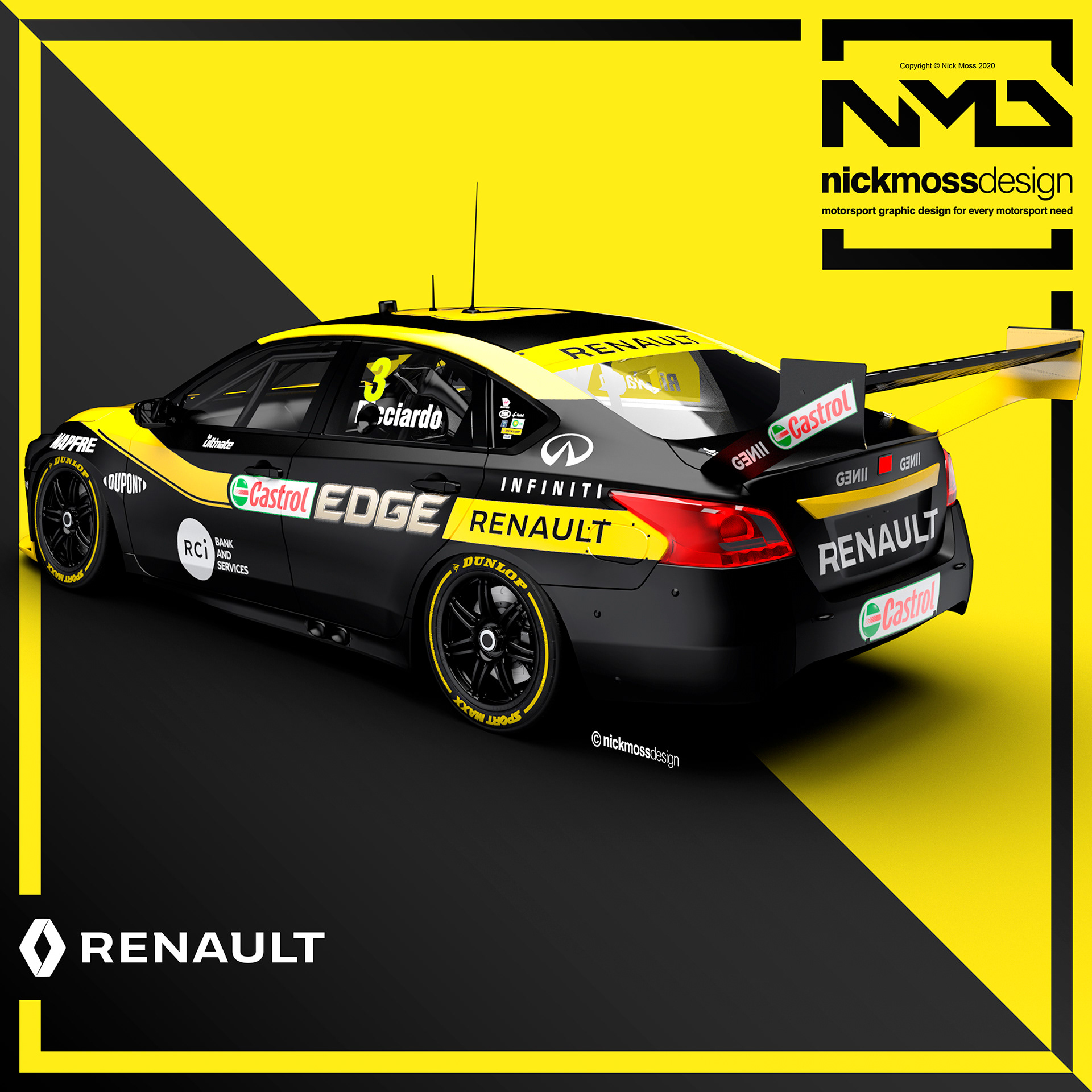 NMD nickmossdesign - Renault F1 Supercars Tribute Livery Design