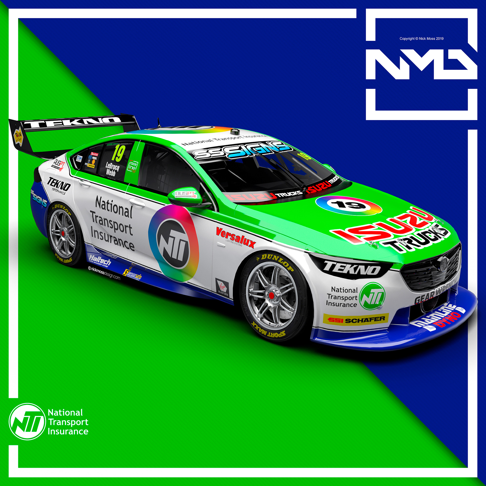 nickmossdesign - 2019 TEKNO NTI RETRO SUPERCAR LIVERY DESIGN