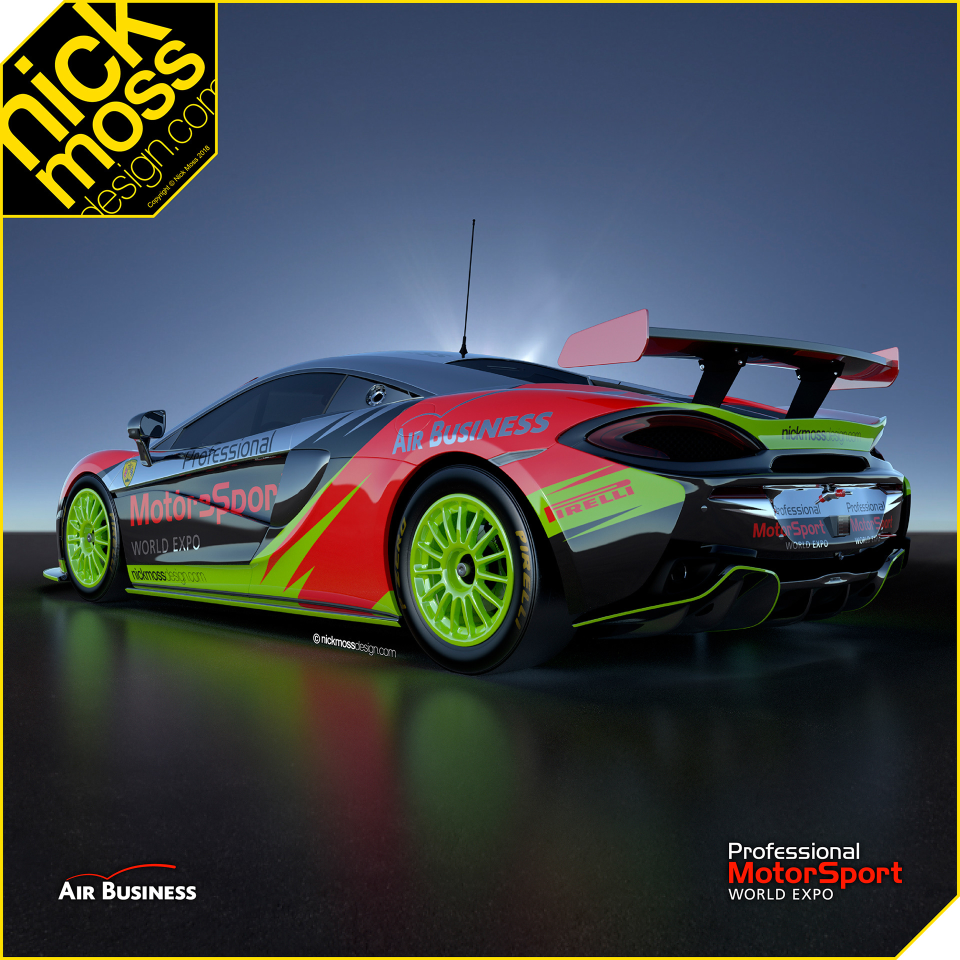 nickmossdesign - 2018 PMWE BRITISH GT McLaren GT4 LIVERY DESIGN