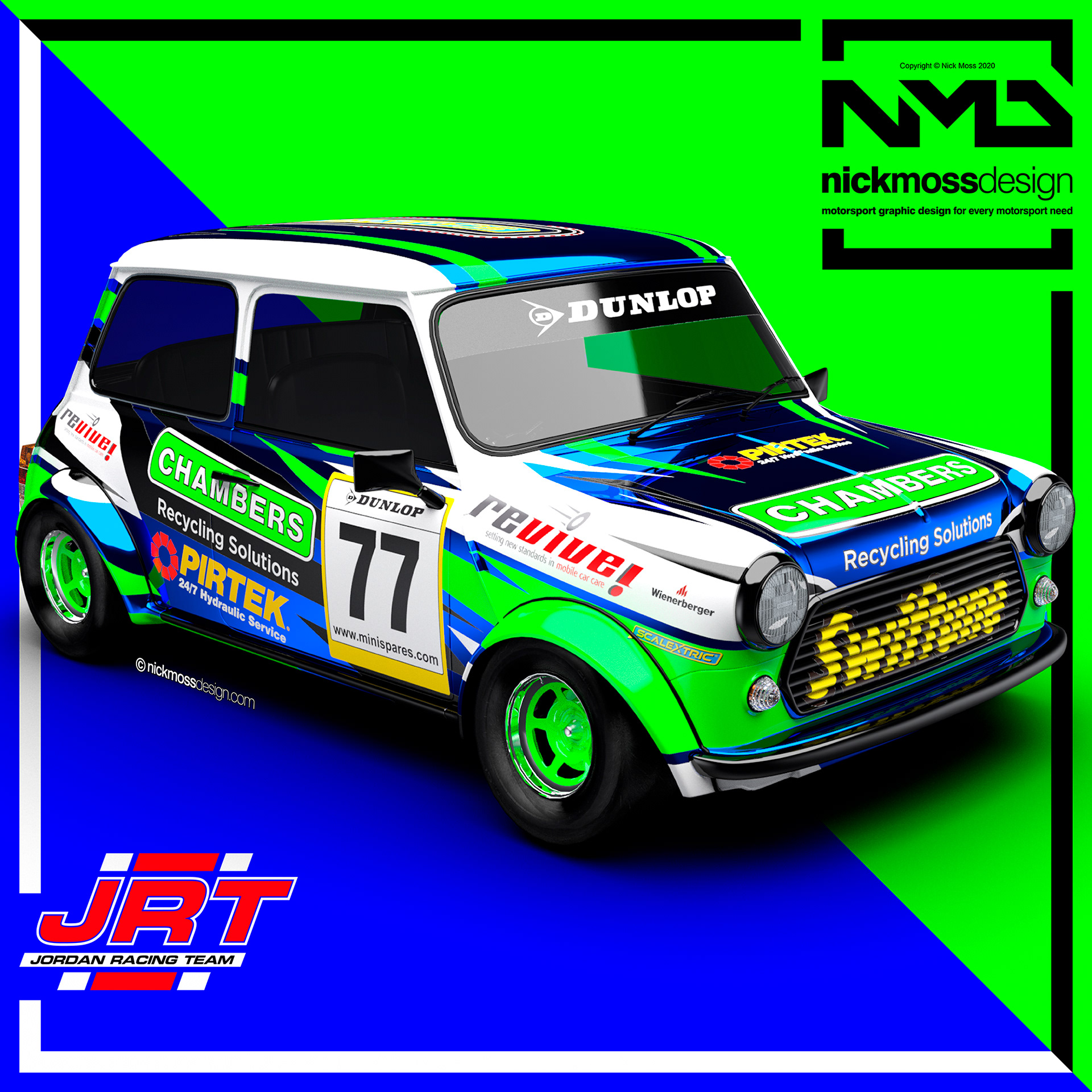 nickmossdesign - 2020 JRT/Chambers/PIRTEK Mini Livery Design