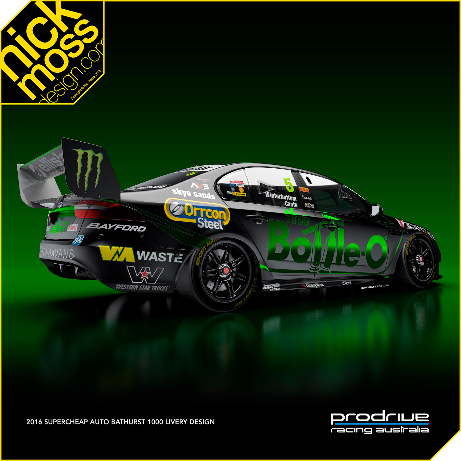 nickmossdesign - 2016 Prodrive Racing Australia (PRA) The Bottle-O Livery Design