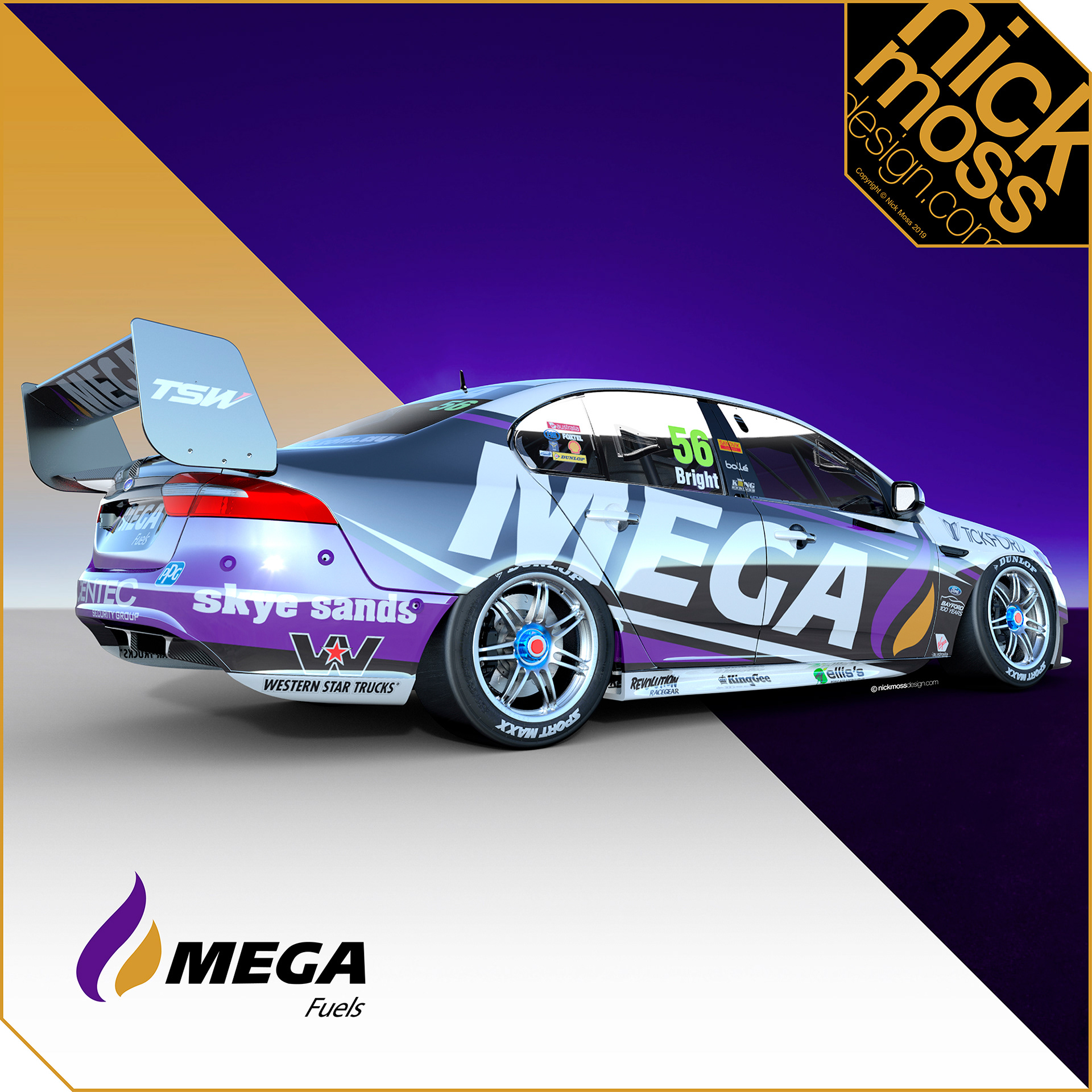 nickmossdesign - 2017 Prodrive Racing Australia (PRA) MEGA Livery Design