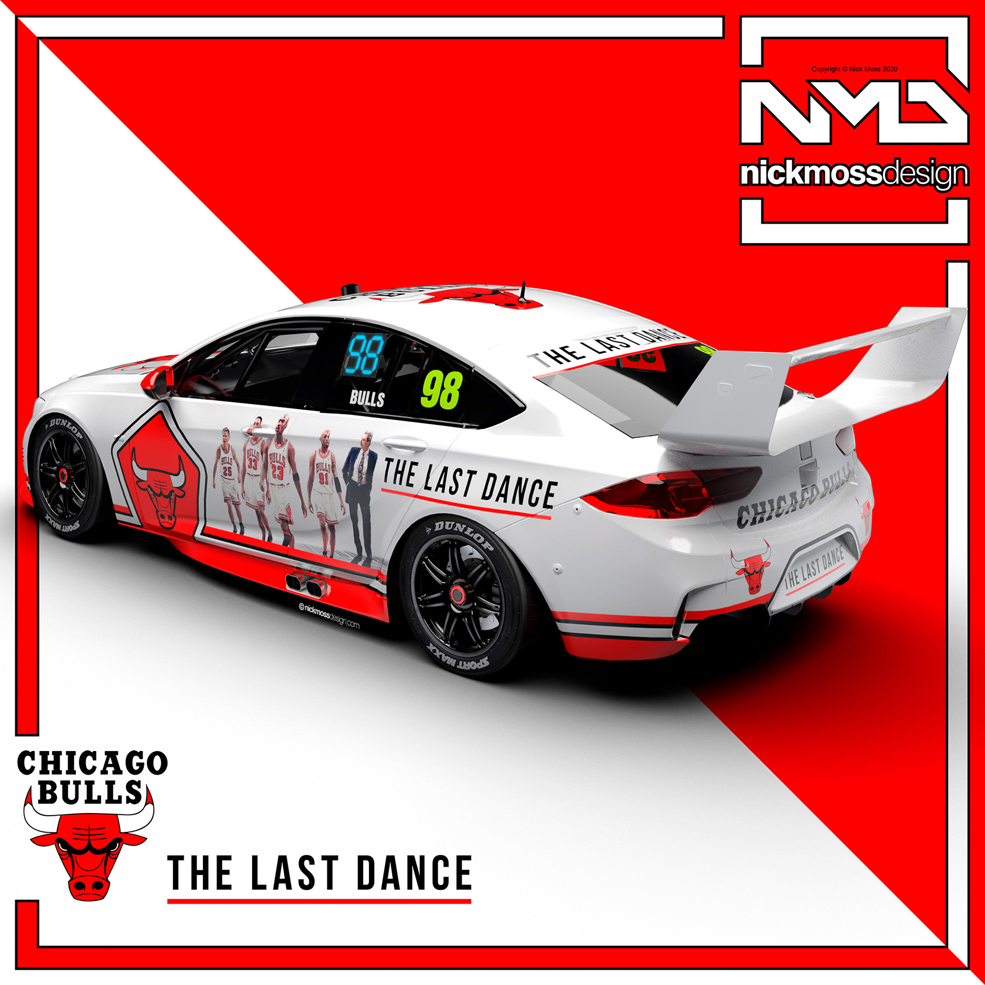 NMD nickmossdesign - Chicago Bulls Last Dance Supercars Tribute Livery Design