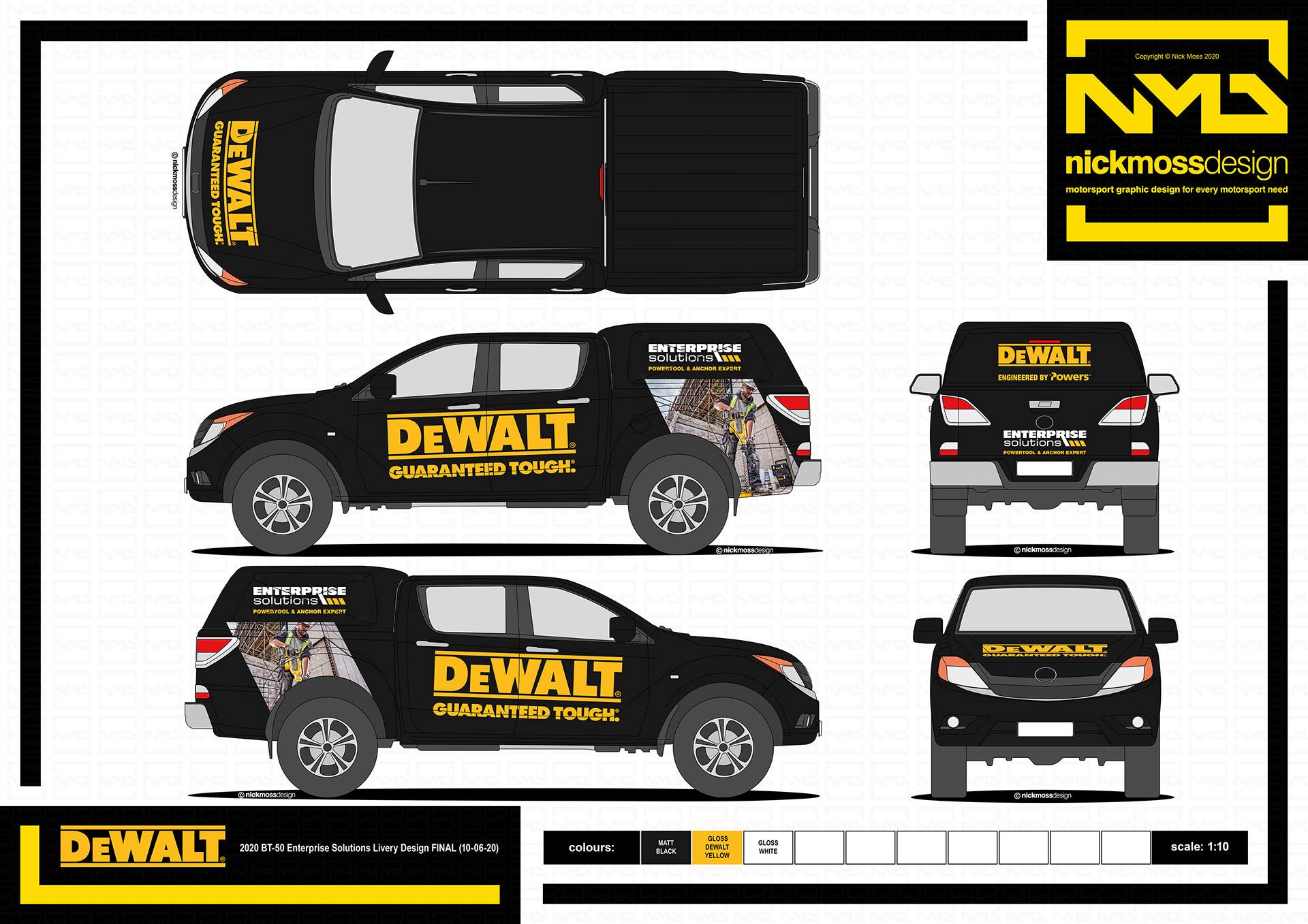 NMD nickmossdesign - DEWALT Mazda BT-50 Livery Design