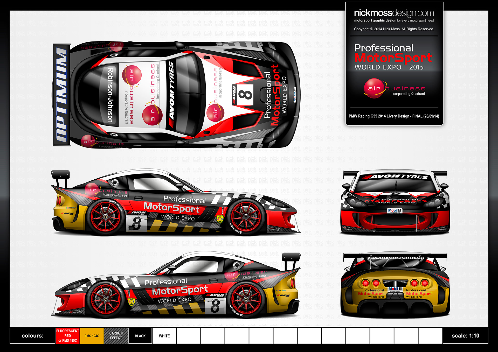 nickmossdesign - 2016 PMWE BRITISH GT GINETTA LIVERY DESIGN